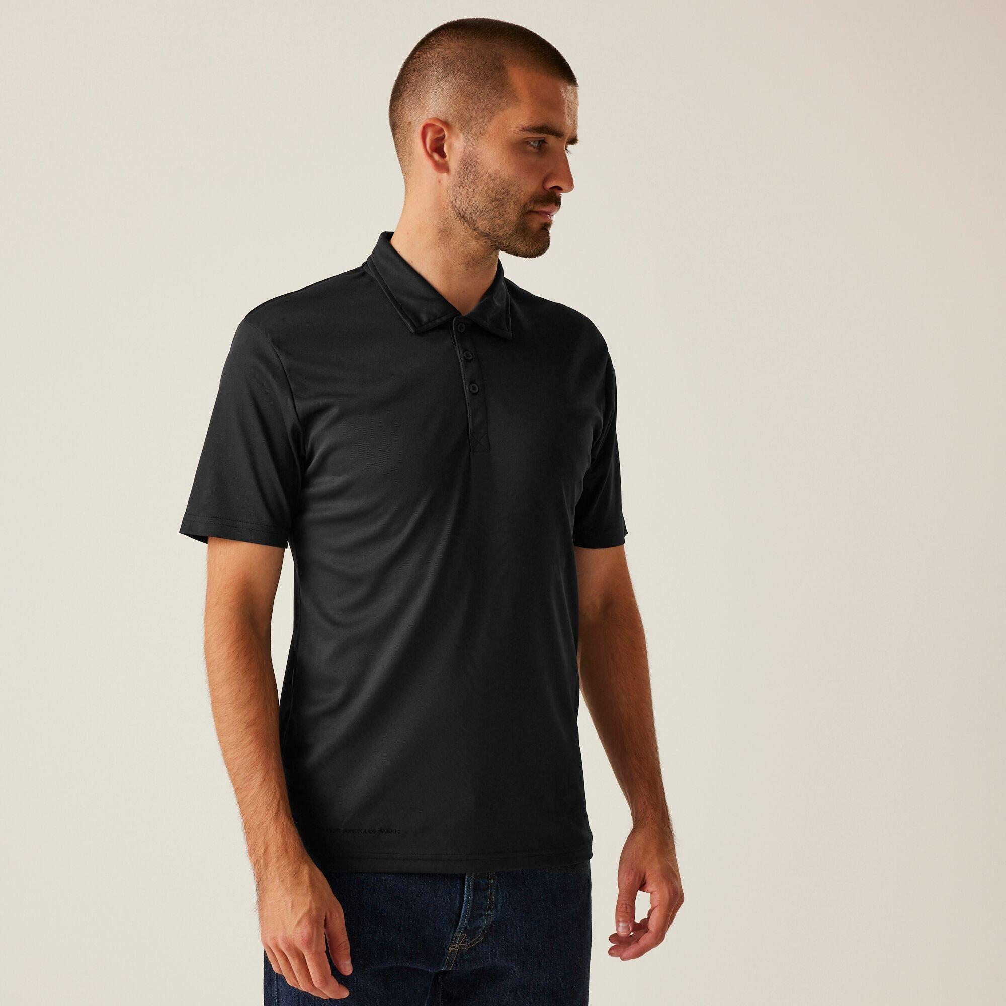 Regatta Men's H/M Polo Shirt - Black - L