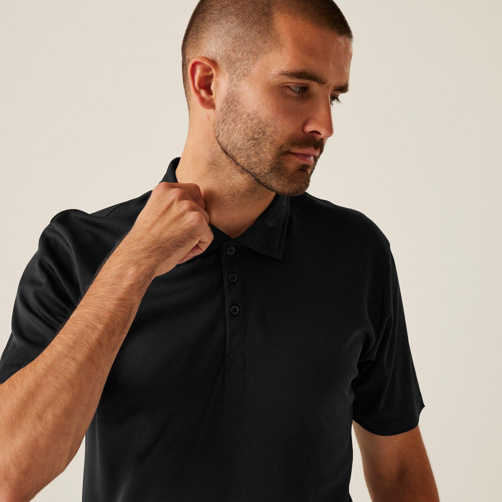 Black - Regatta - Mens H/M Polo Shirt - 4