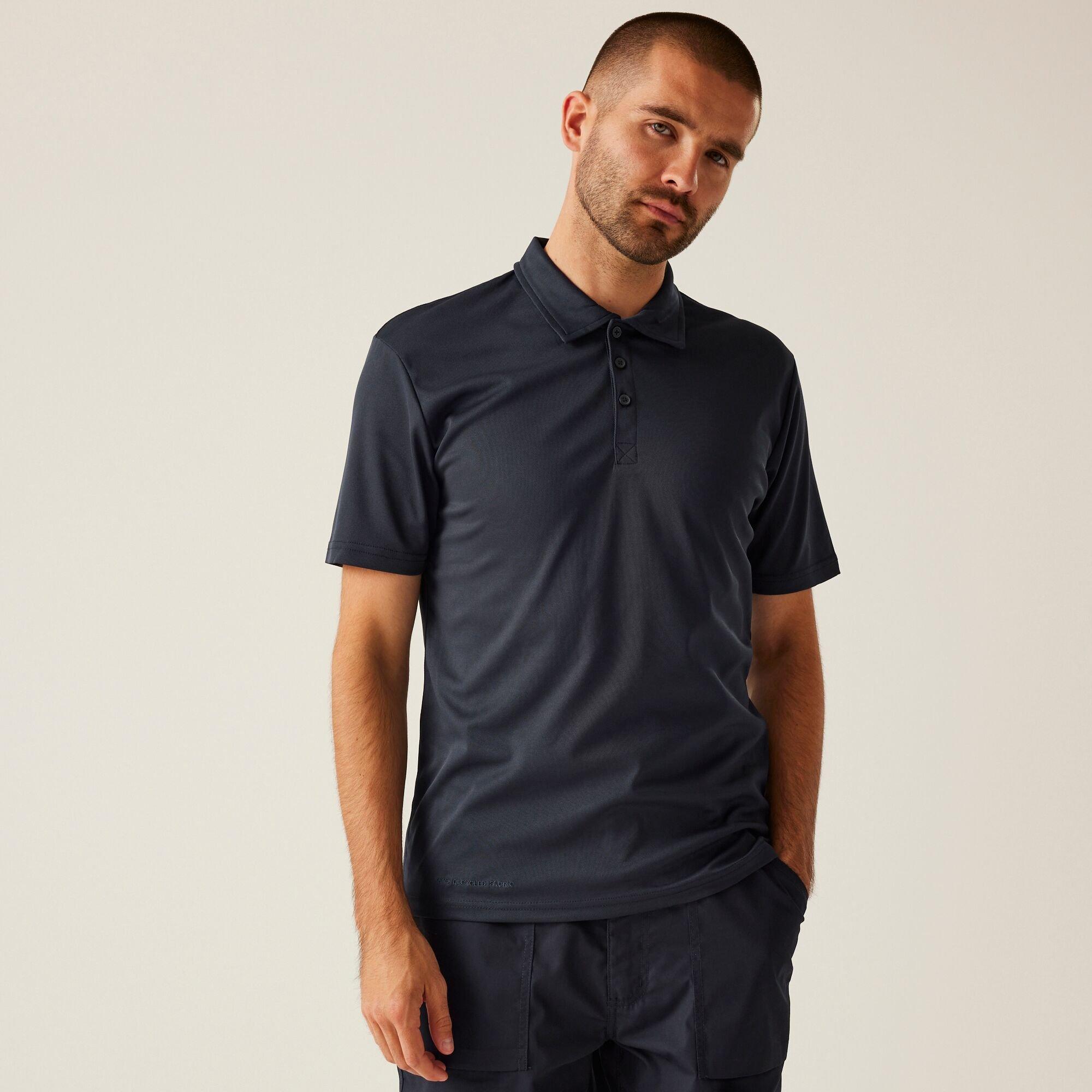 Navy - Regatta - Mens H/M Polo Shirt - 1