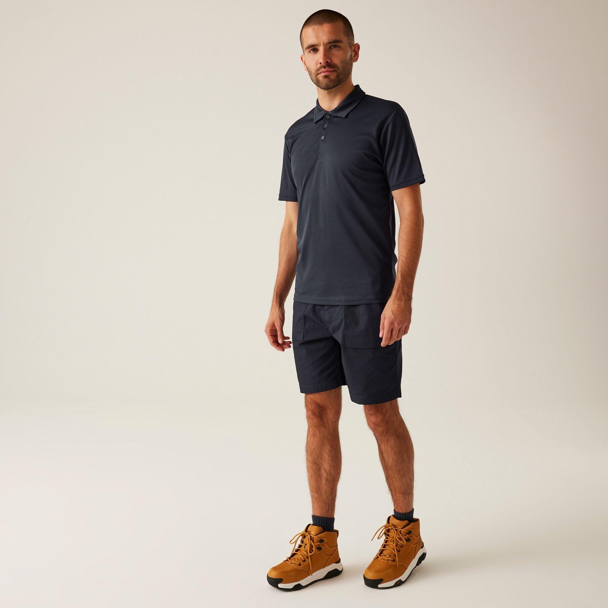 Navy - Regatta - Mens H/M Polo Shirt - 3