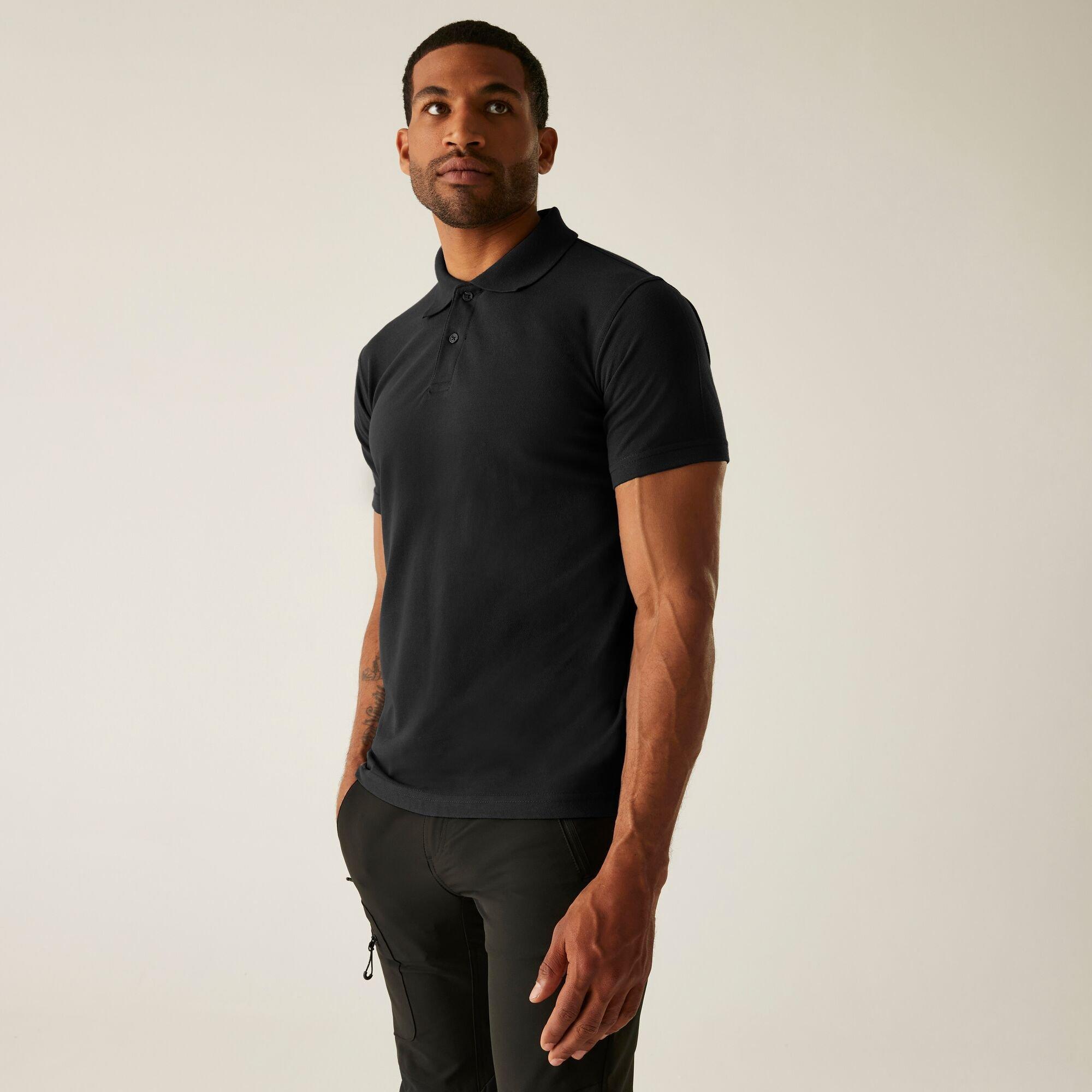 Regatta Men's Pro 50/50 Pique Polo - Black - XL