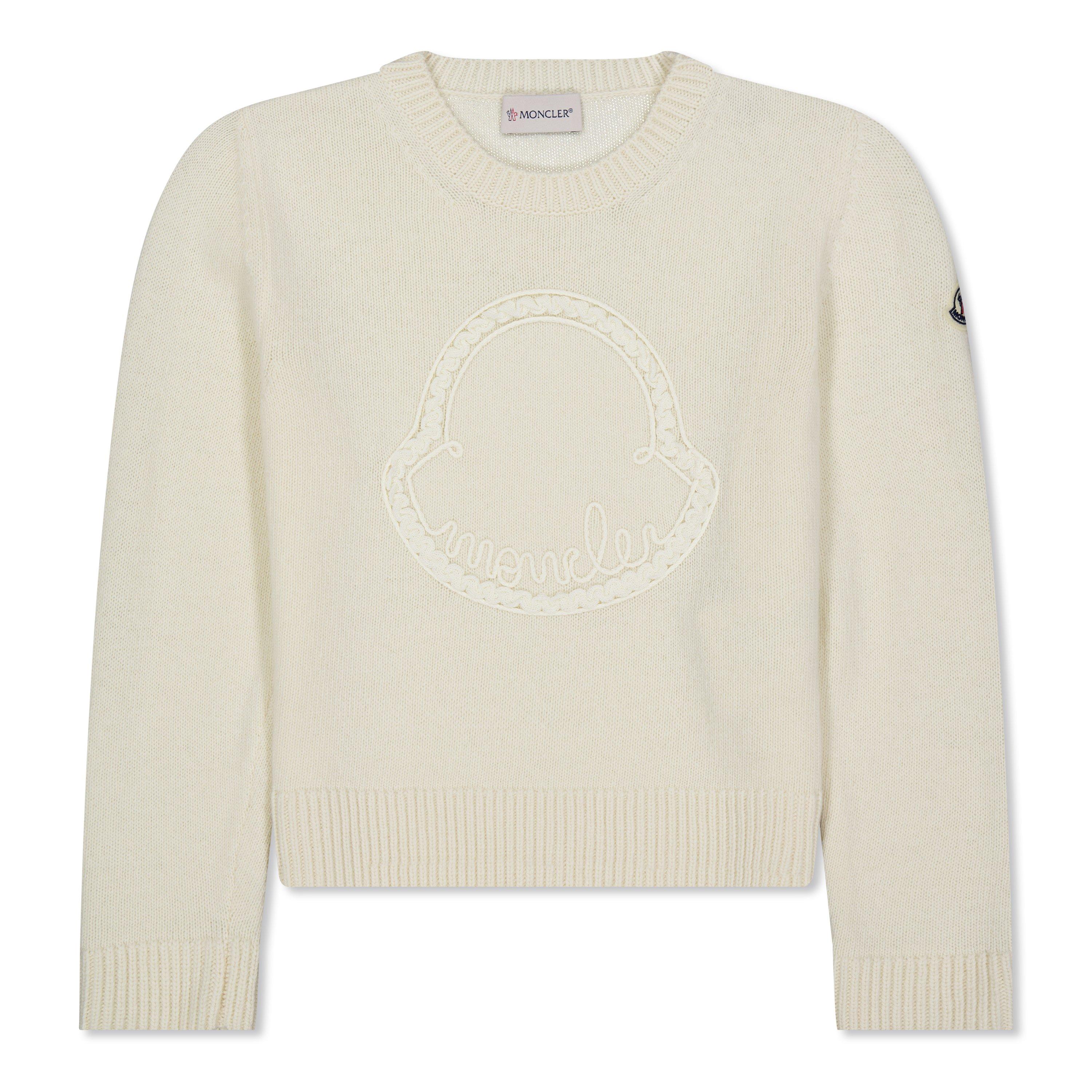 Moncler Embroidered Logo Jumper Juniors - Cream 034 - Size 10Y