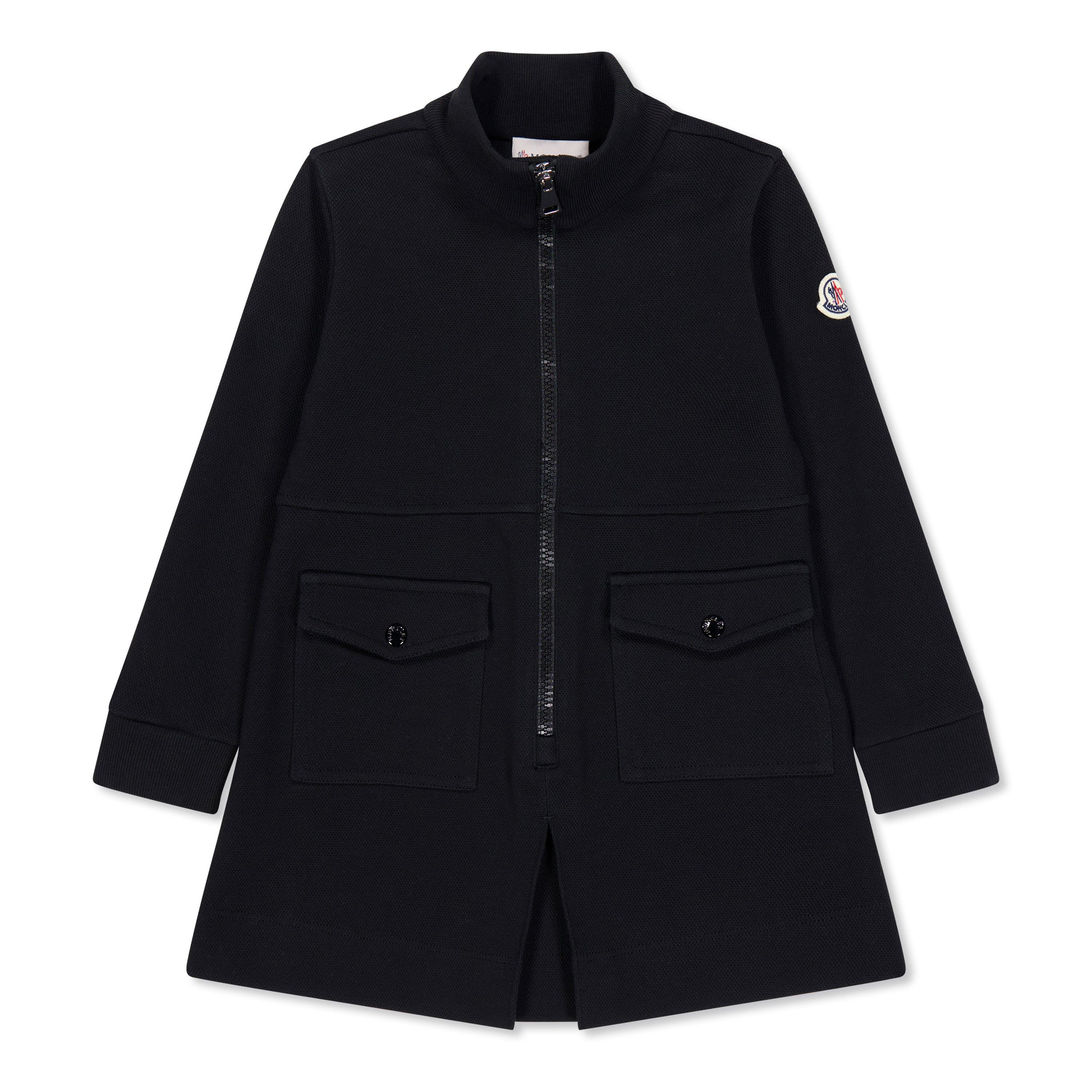 Moncler Long Sleeve Polo Dress Juniors - Black 999 - Size 10Y
