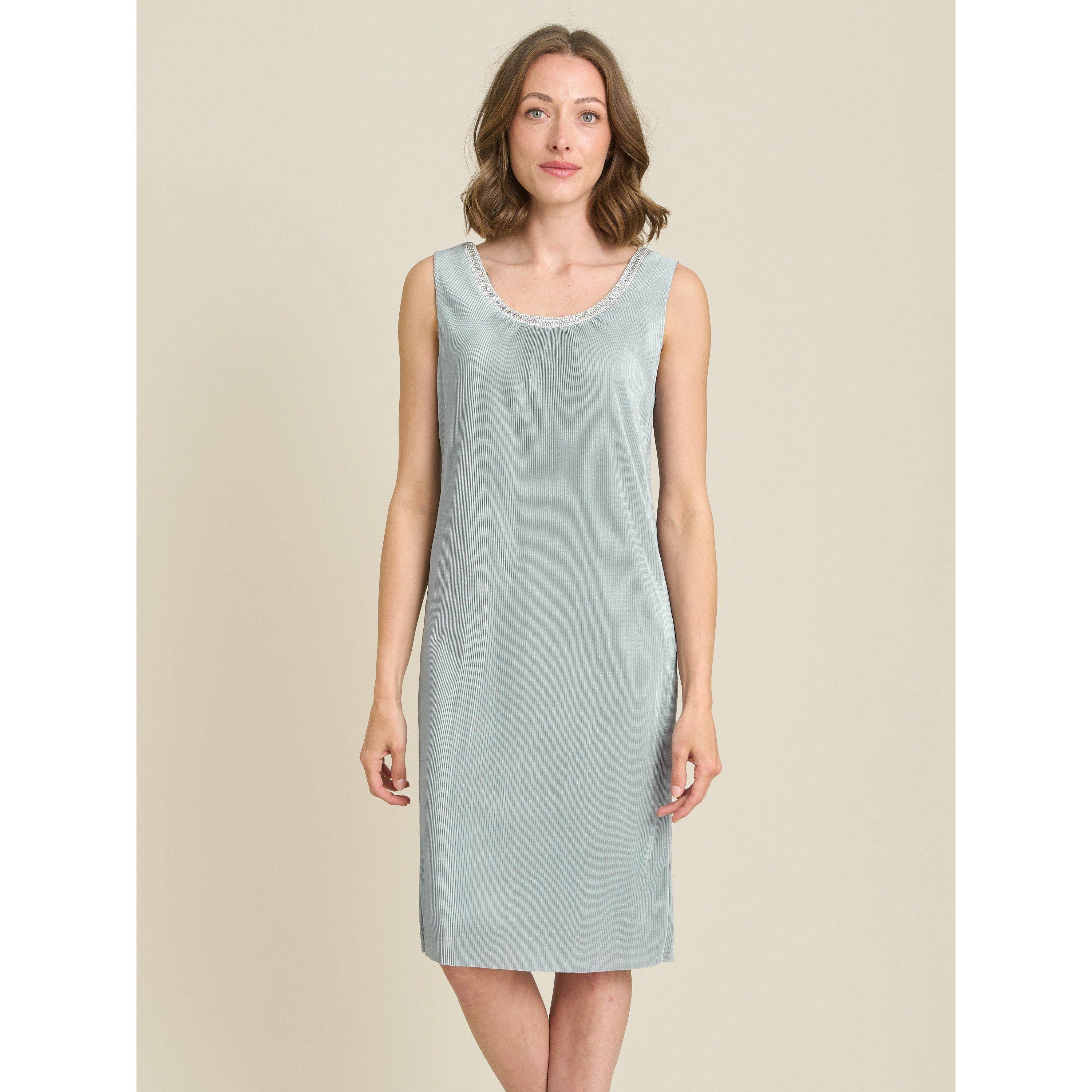 Sage - Gina Bacconi - Sue-Ann Pleated Dress And Chiffon Jacket - 6