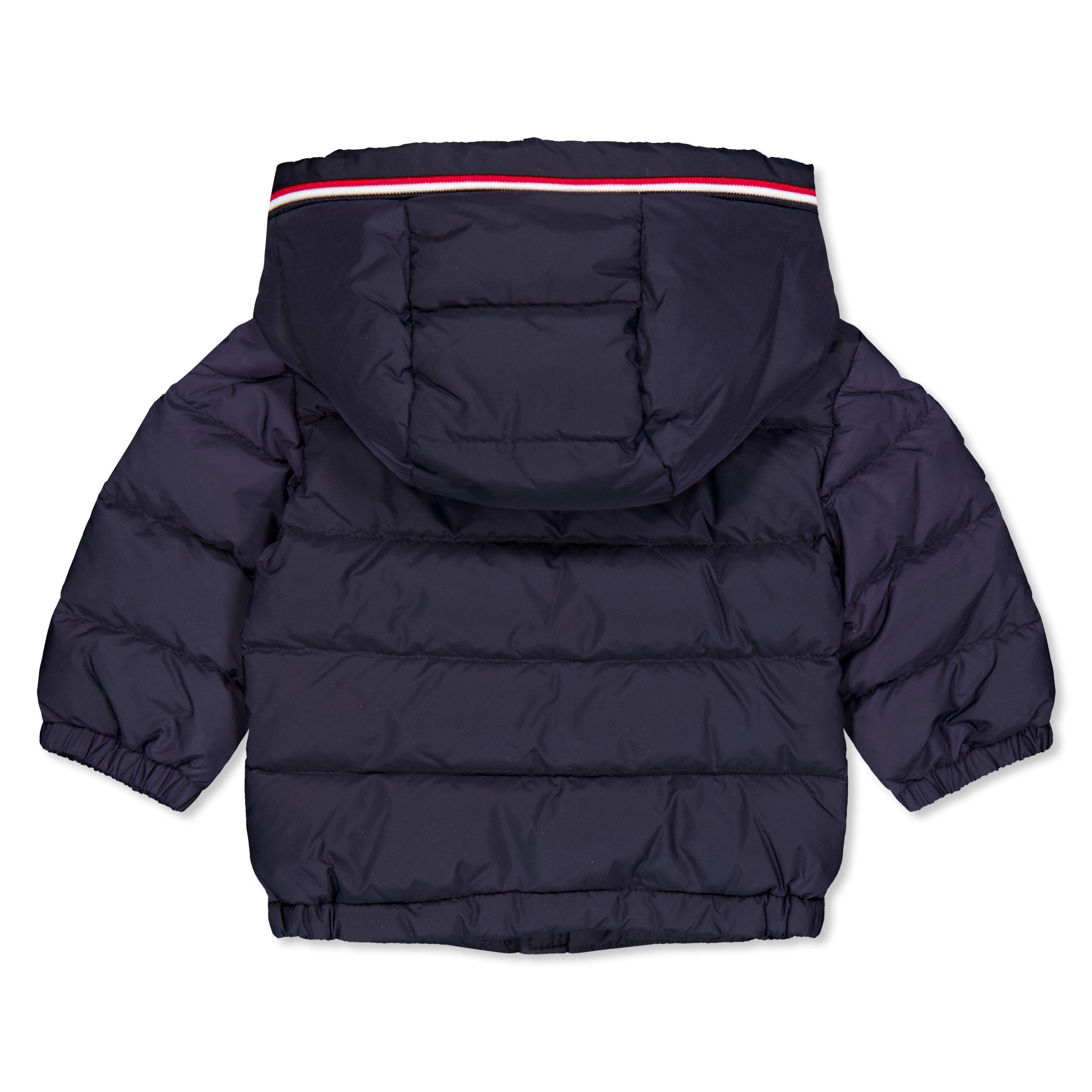 Navy 742 - Moncler - Kids' Water-Repellent Down Hooded Long Sleeve Short Puffer Jacket - 2