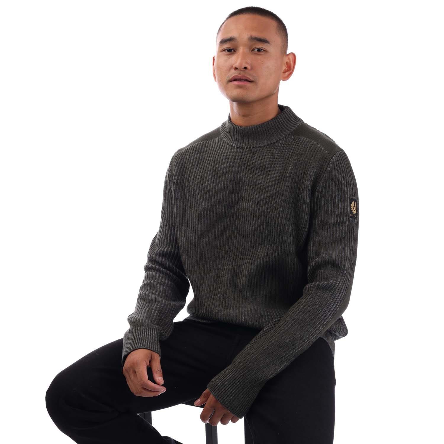 Green - Belstaff - Stanley Mock Neck Jumper - 4