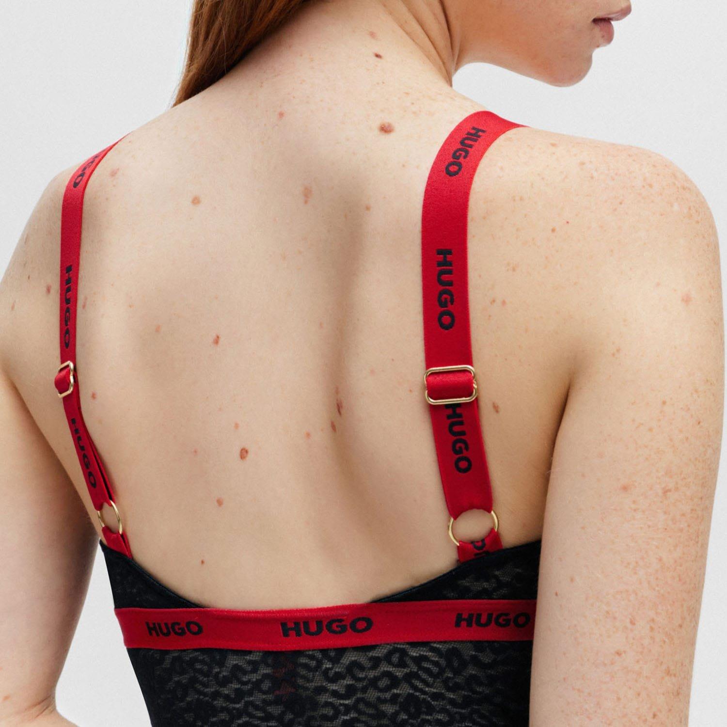 Black - Hugo - Sporty Lace Bodysuit - 3