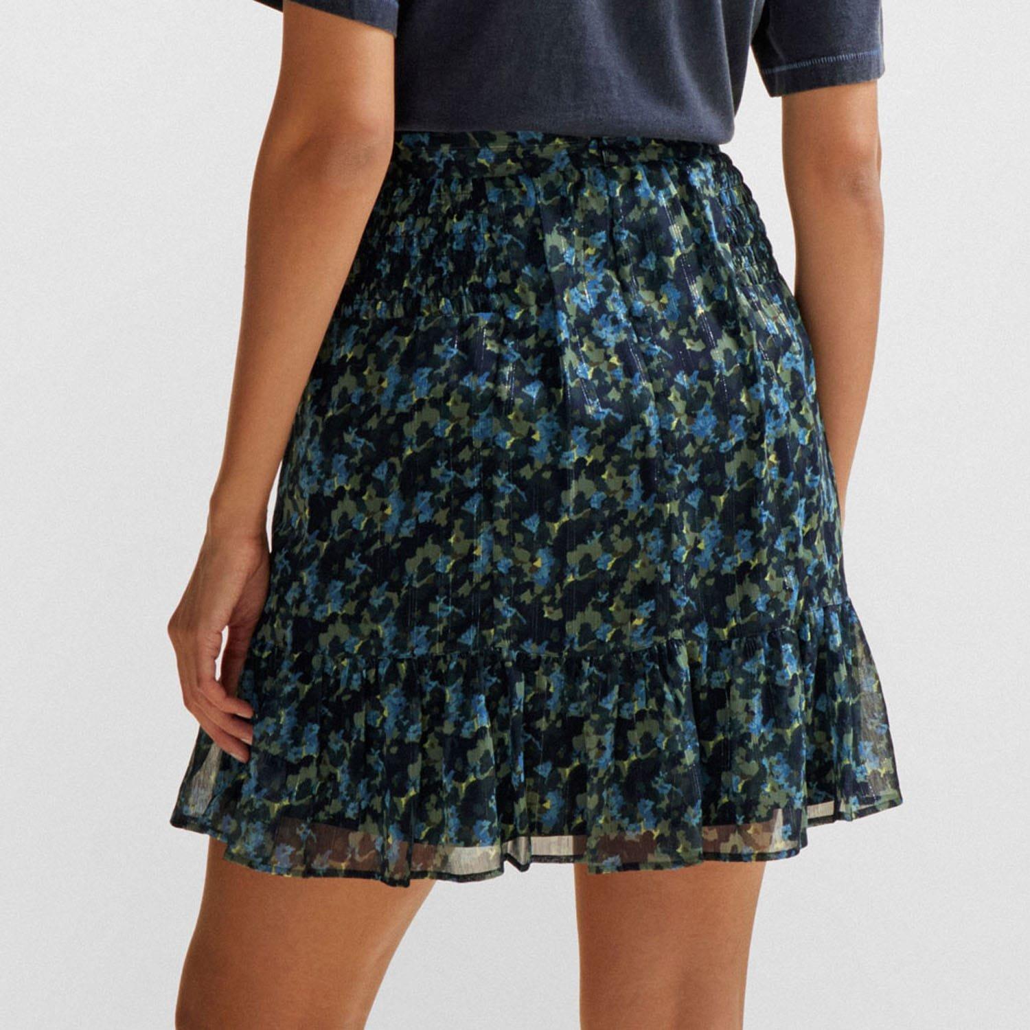 Multi Colour - Boss - C_Vistula Seasonal-Print Mini Skirt - 2