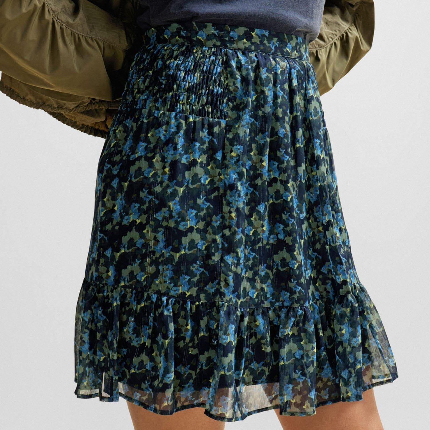 Multi Colour - Boss - C_Vistula Seasonal-Print Mini Skirt - 3