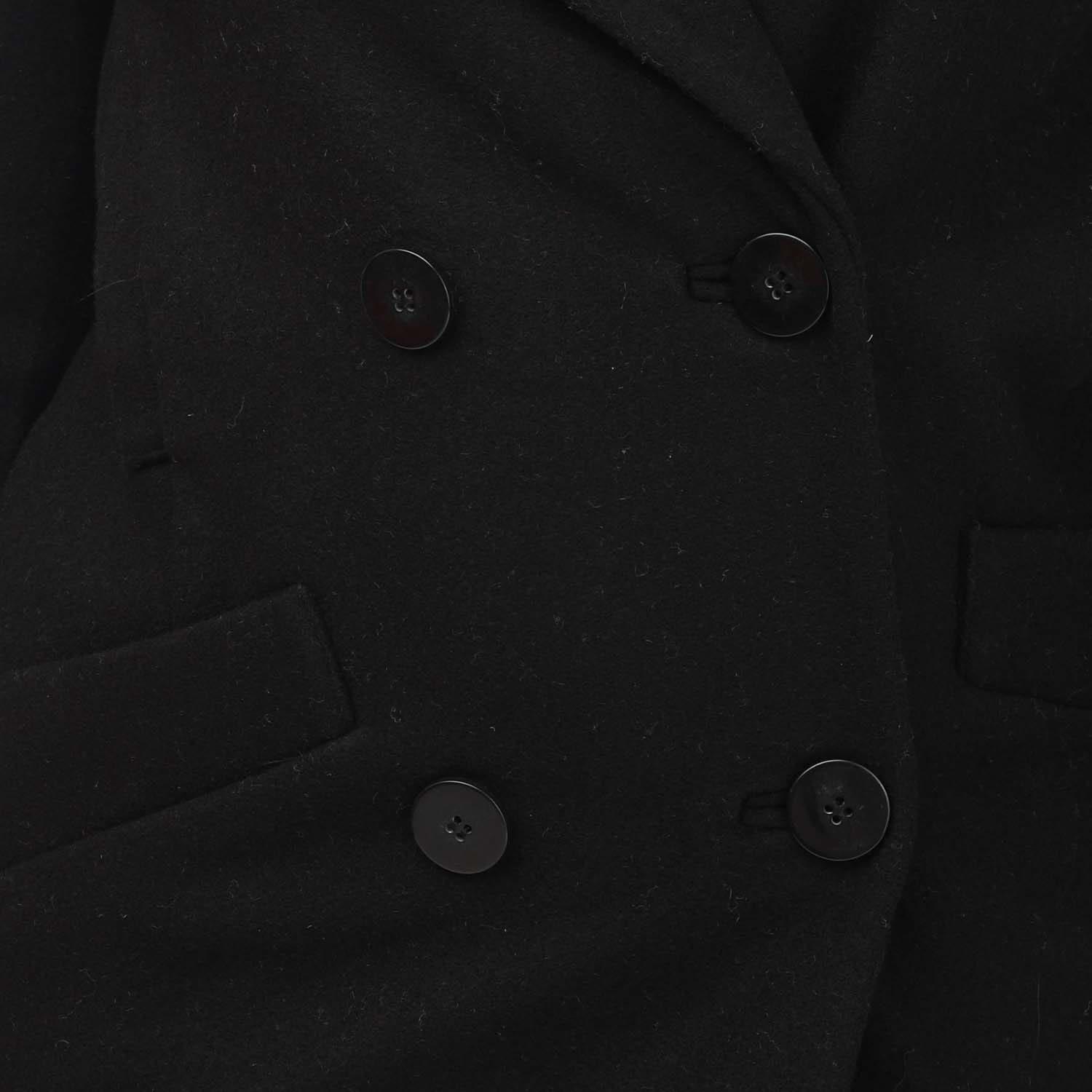 Black - Elle - Wool Reefer Jacket - 4