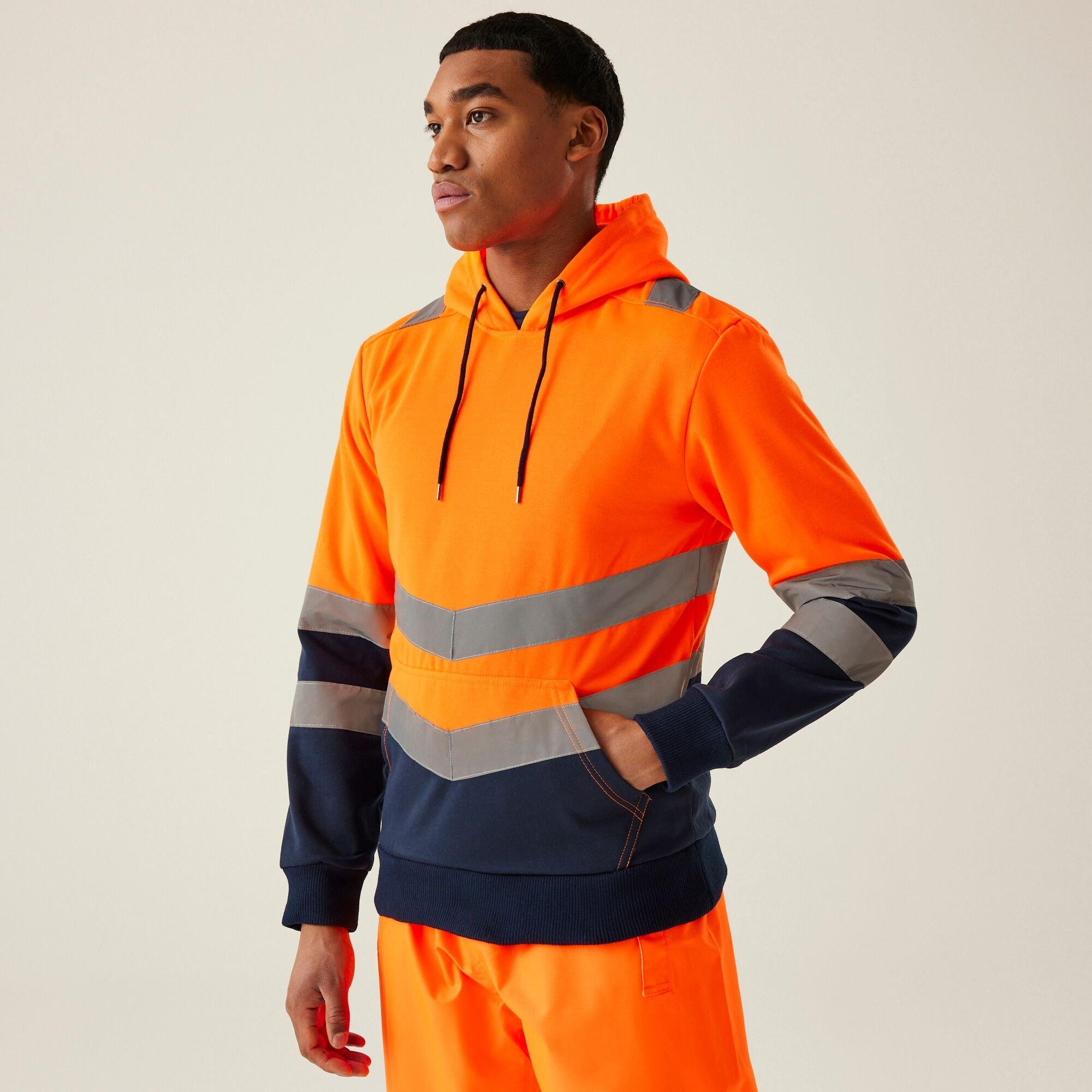 Regatta Men's Hi-Vis Overhead Hoodie - Orange - XXL