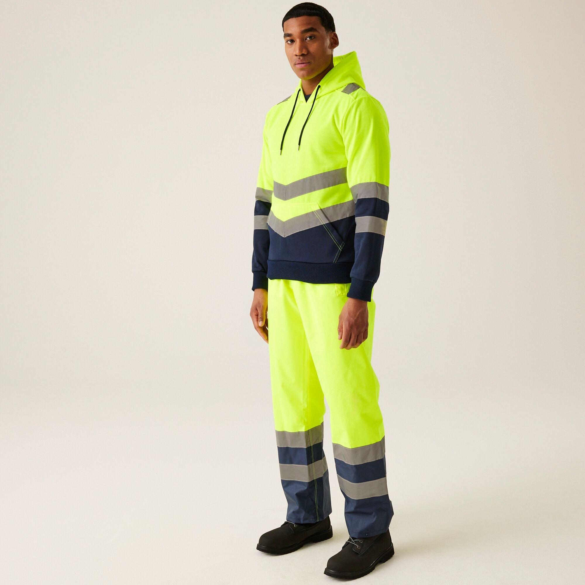 Yellow - Regatta - Mens Hi-Vis Overhead Hoodie - 3