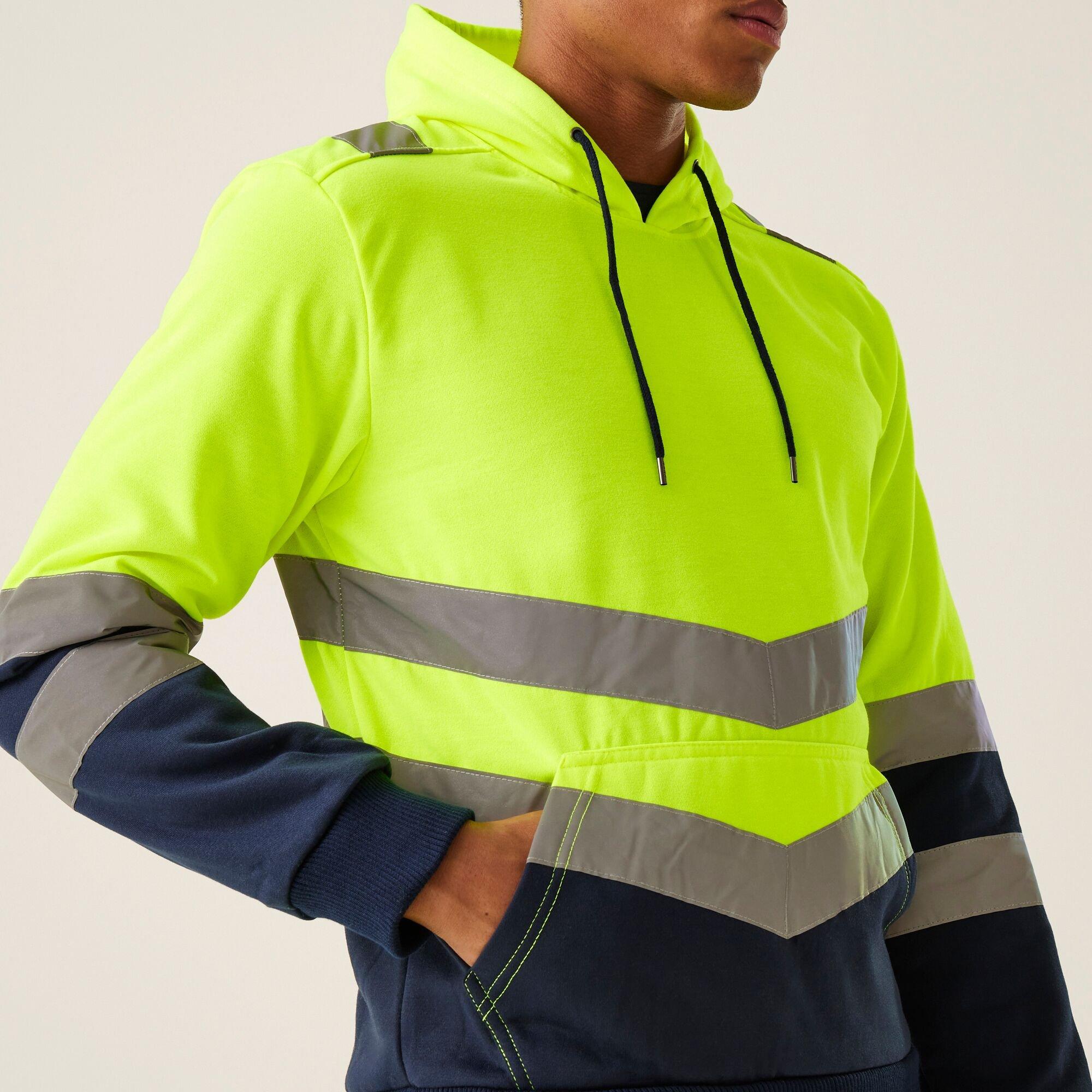 Yellow - Regatta - Mens Hi-Vis Overhead Hoodie - 4