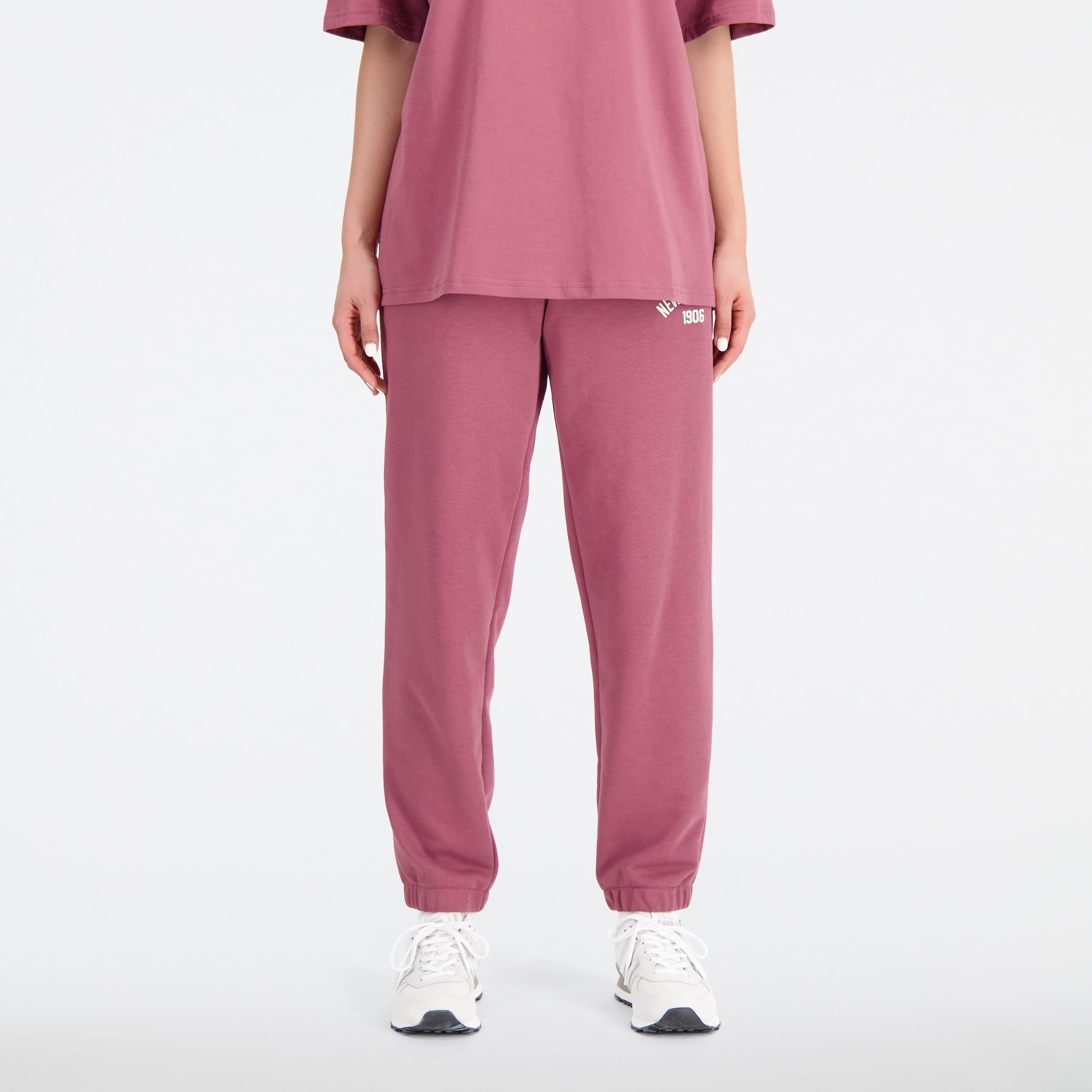 Burgundy - New Balance - Essentials Varsity Fleece Pants - 1