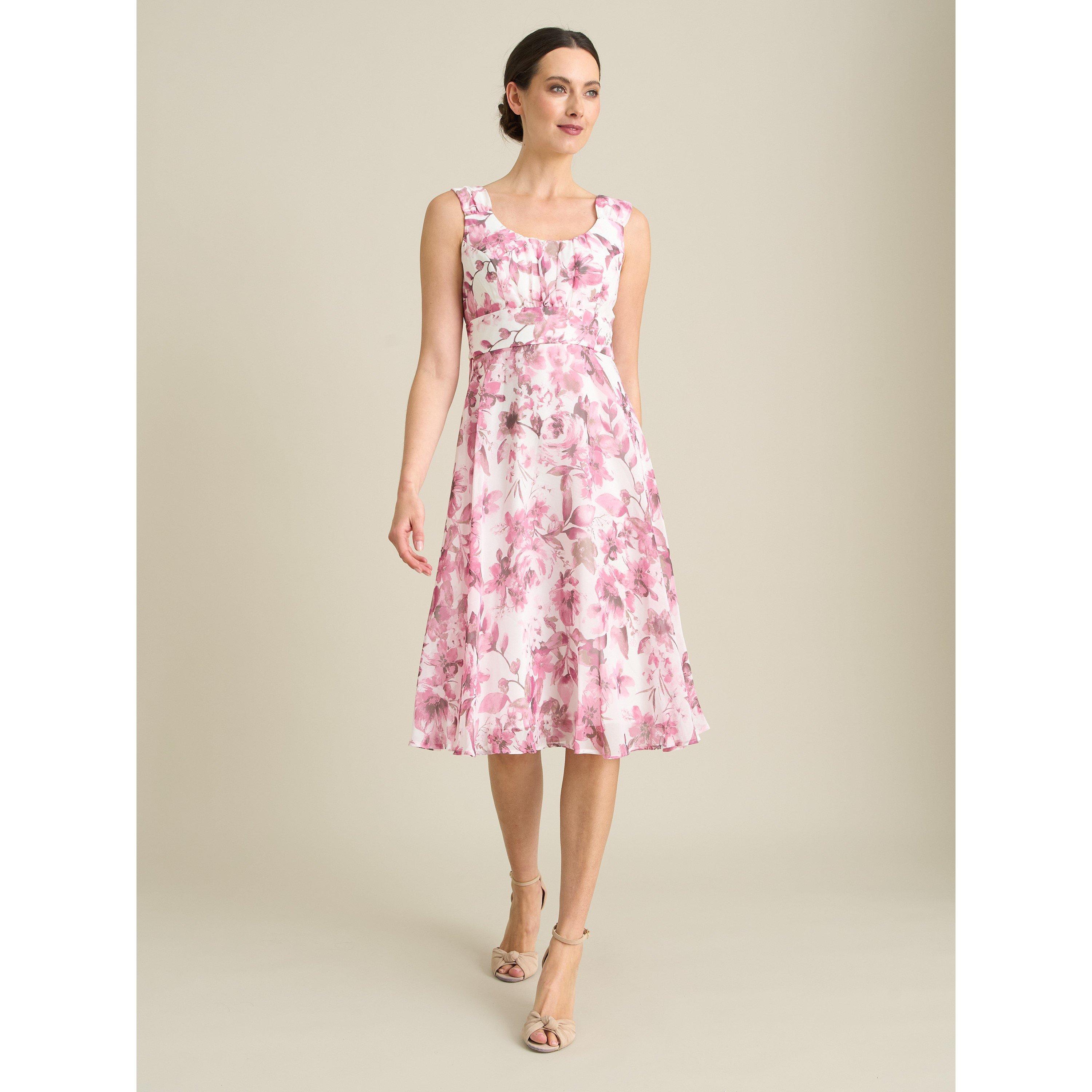 Pink - Gina Bacconi - Orla Chiffon Floral Dress - 3