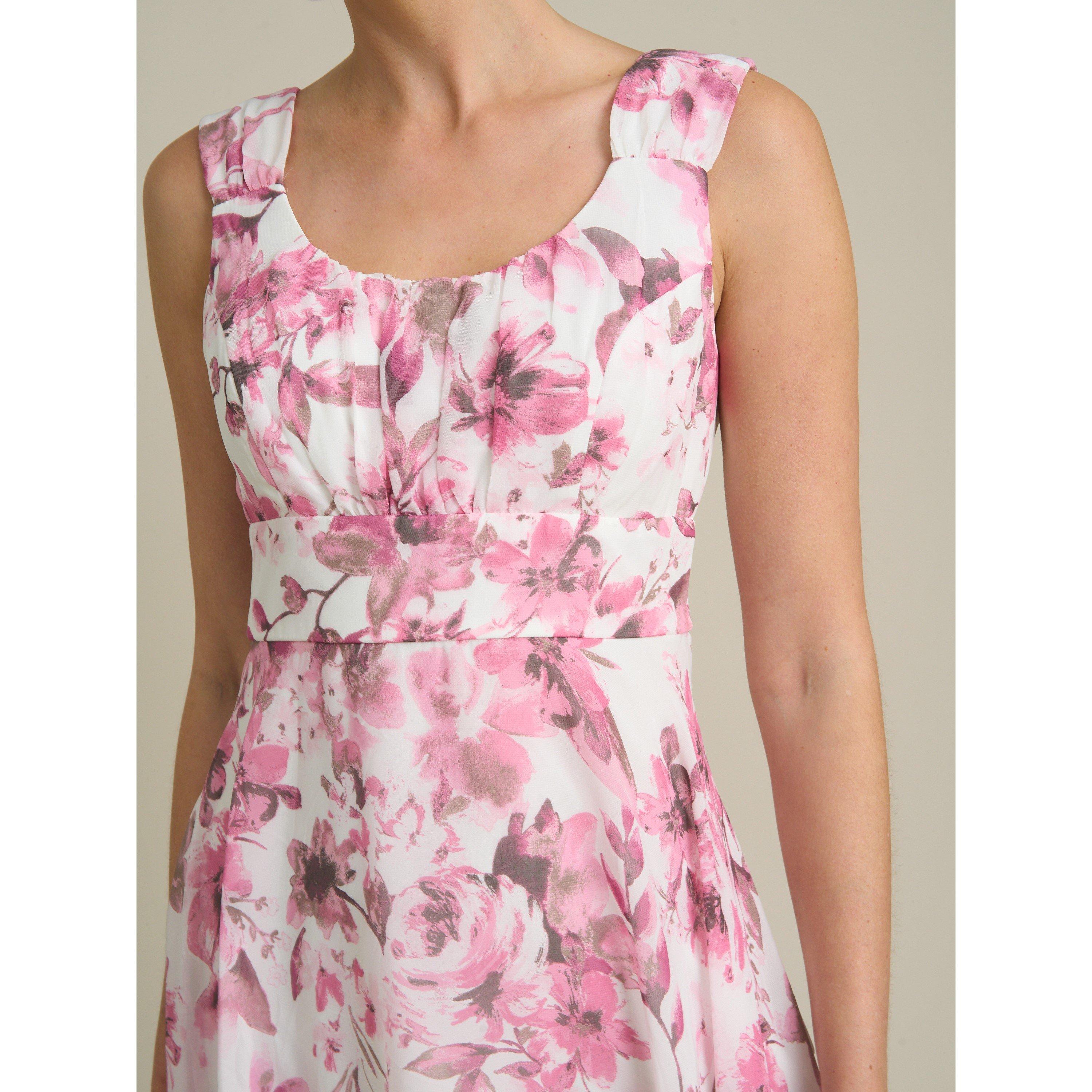 Pink - Gina Bacconi - Orla Chiffon Floral Dress - 5