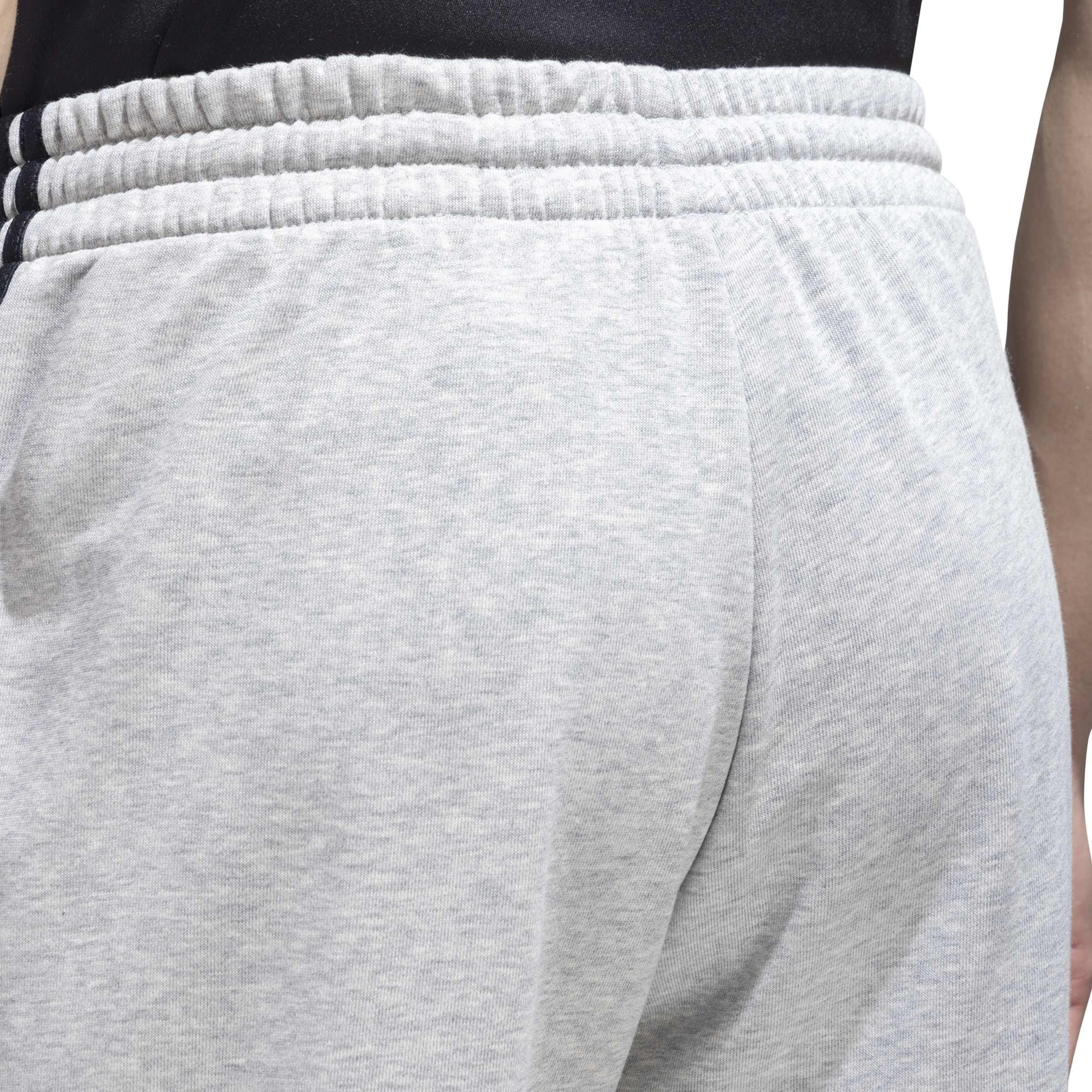 Grey Heather - adidas - Essentials Tapered Cuff 3-Stripes Joggers - 6