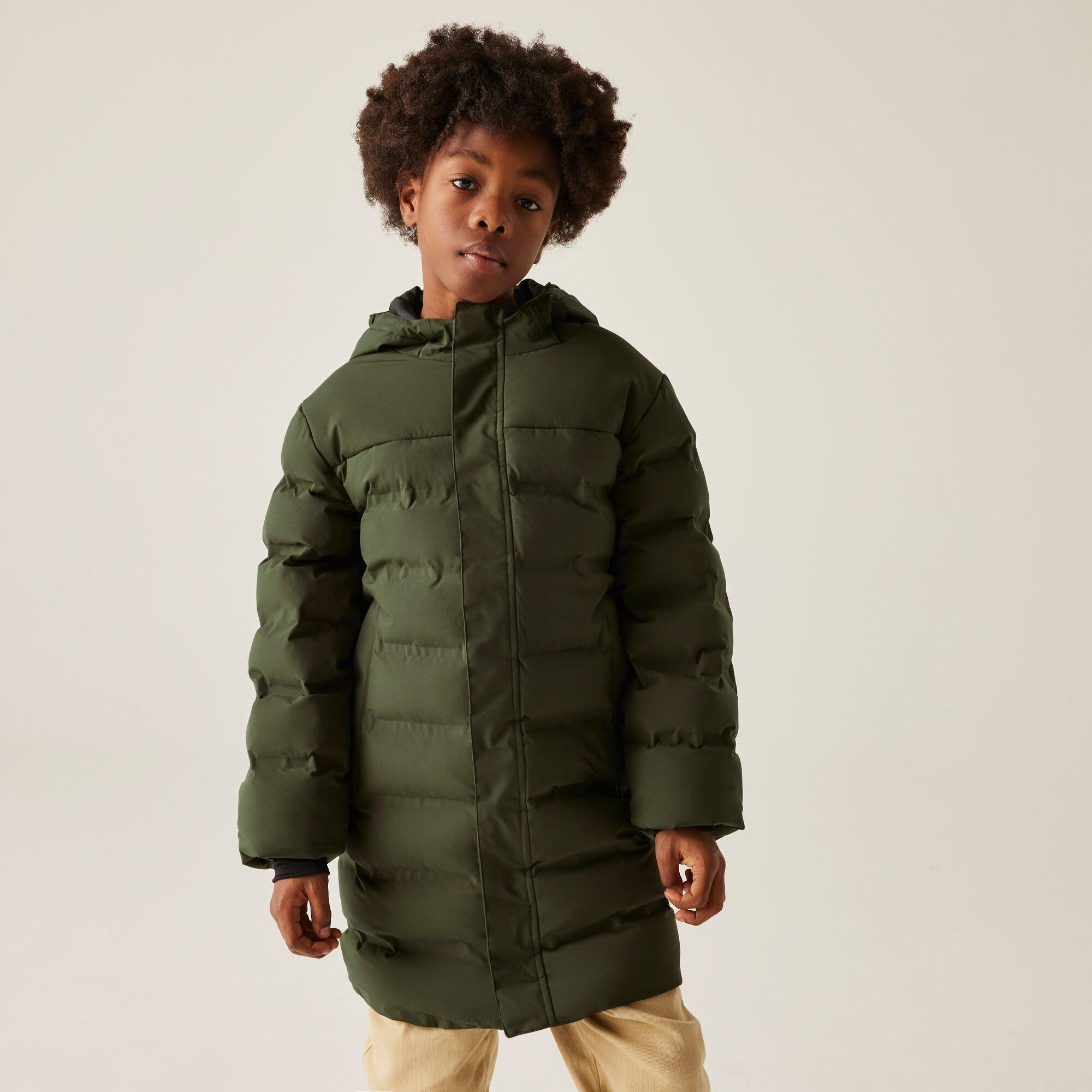 Dark Khaki - Dare 2b - Unisex Kids Wander Waterproof Insulated Jacket - 1