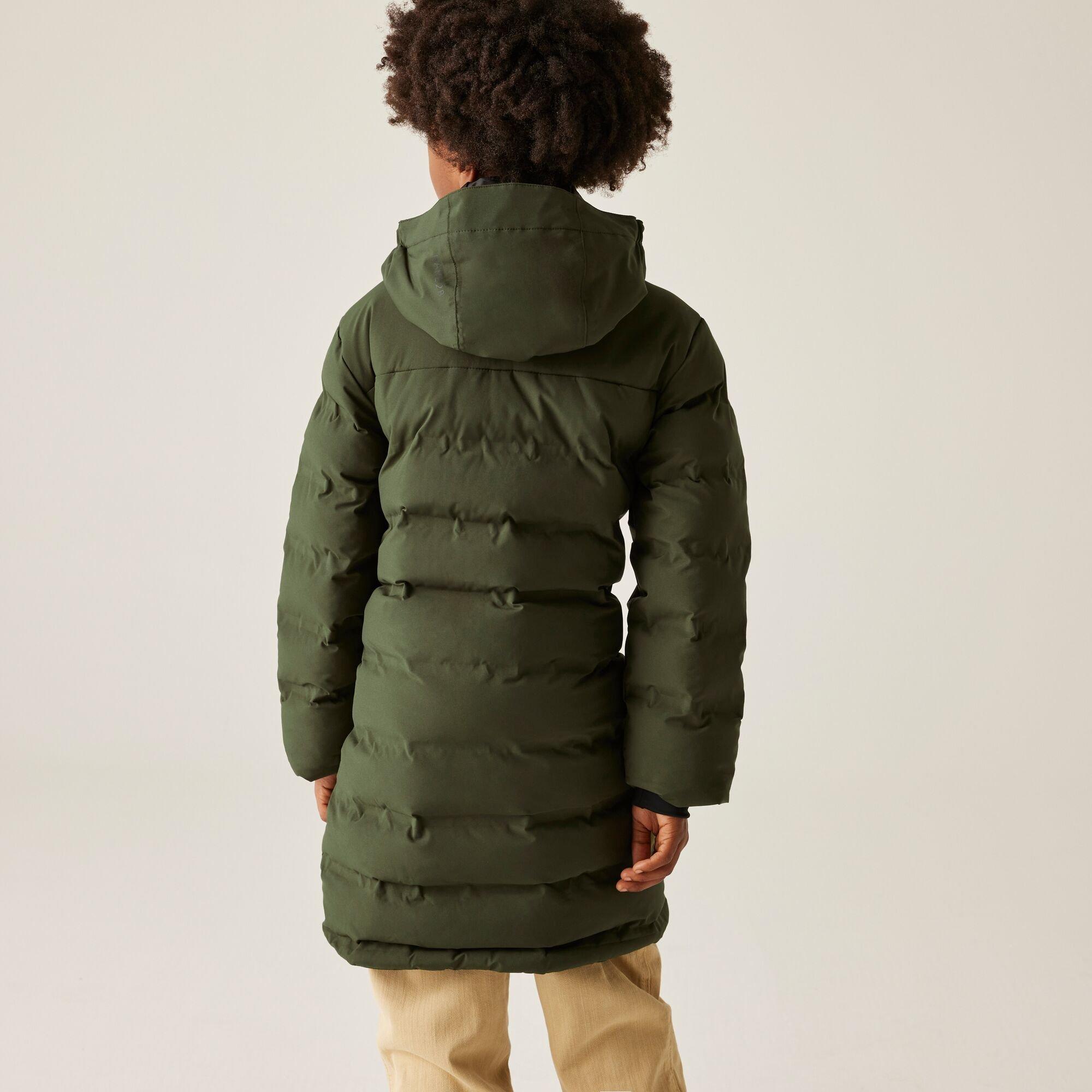 Dark Khaki - Dare 2b - Unisex Kids Wander Waterproof Insulated Jacket - 2