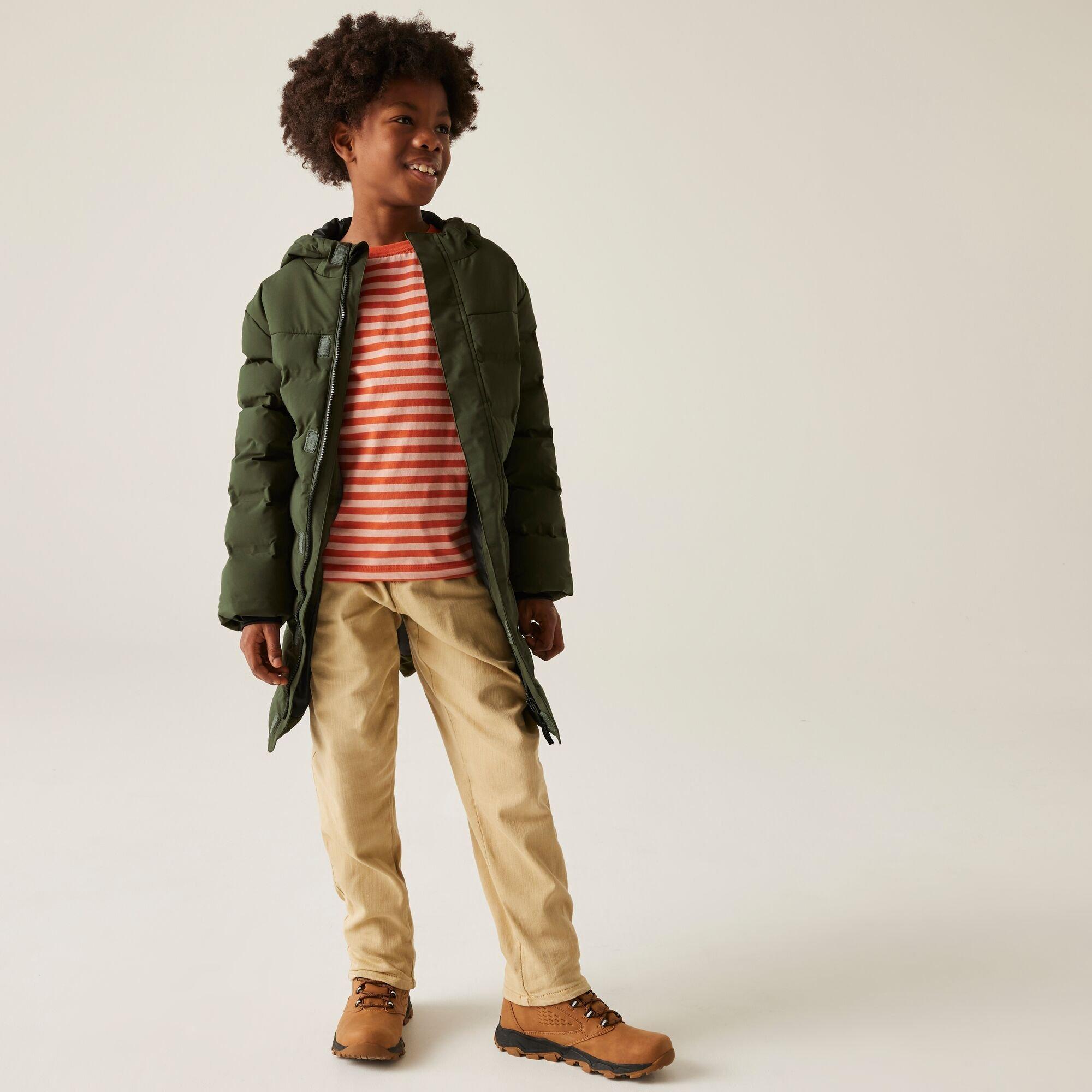 Dark Khaki - Dare 2b - Unisex Kids Wander Waterproof Insulated Jacket - 3