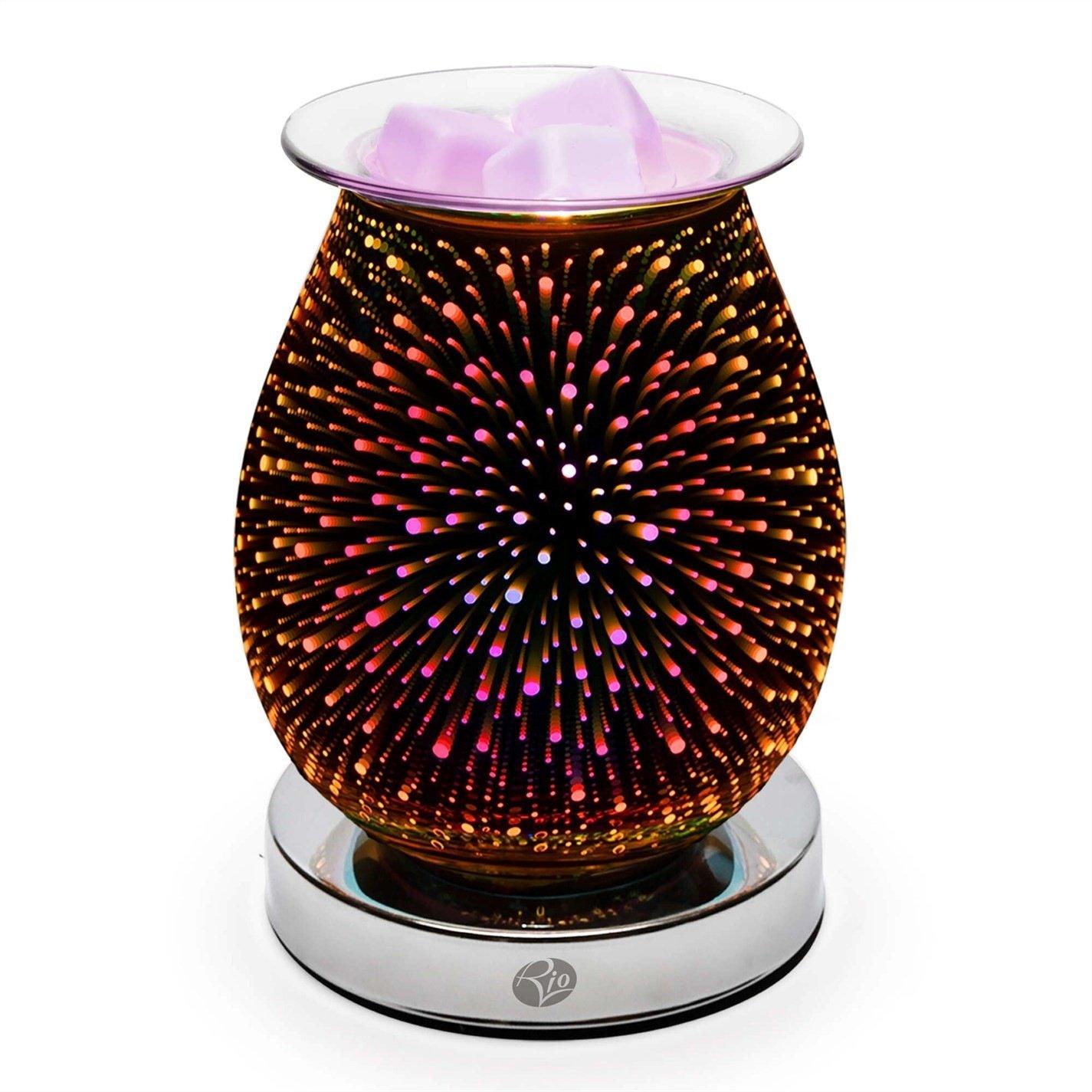 Rio  Alura Wax Melt Burner & Aroma Diffuser Lamp - Silver