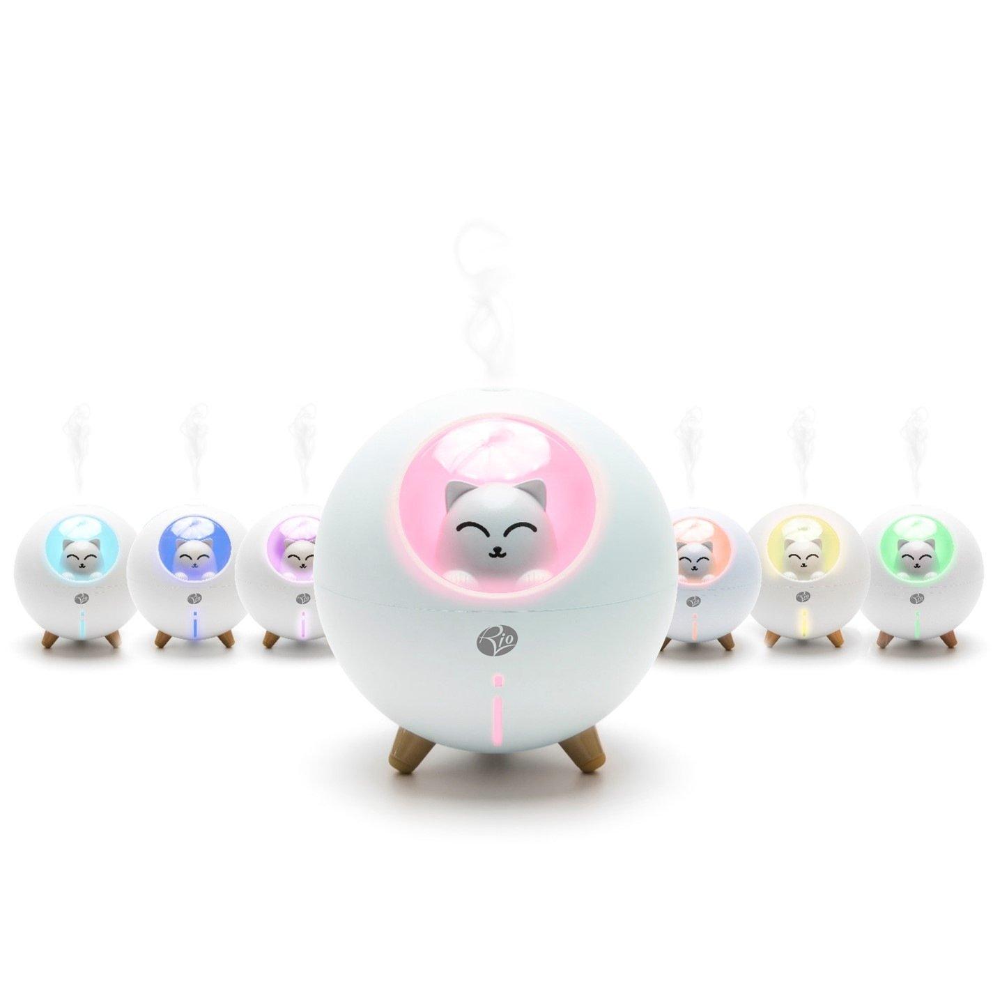 White - Rio - Rio MIA Cat Essential Oil Diffuser & Night Light - 2