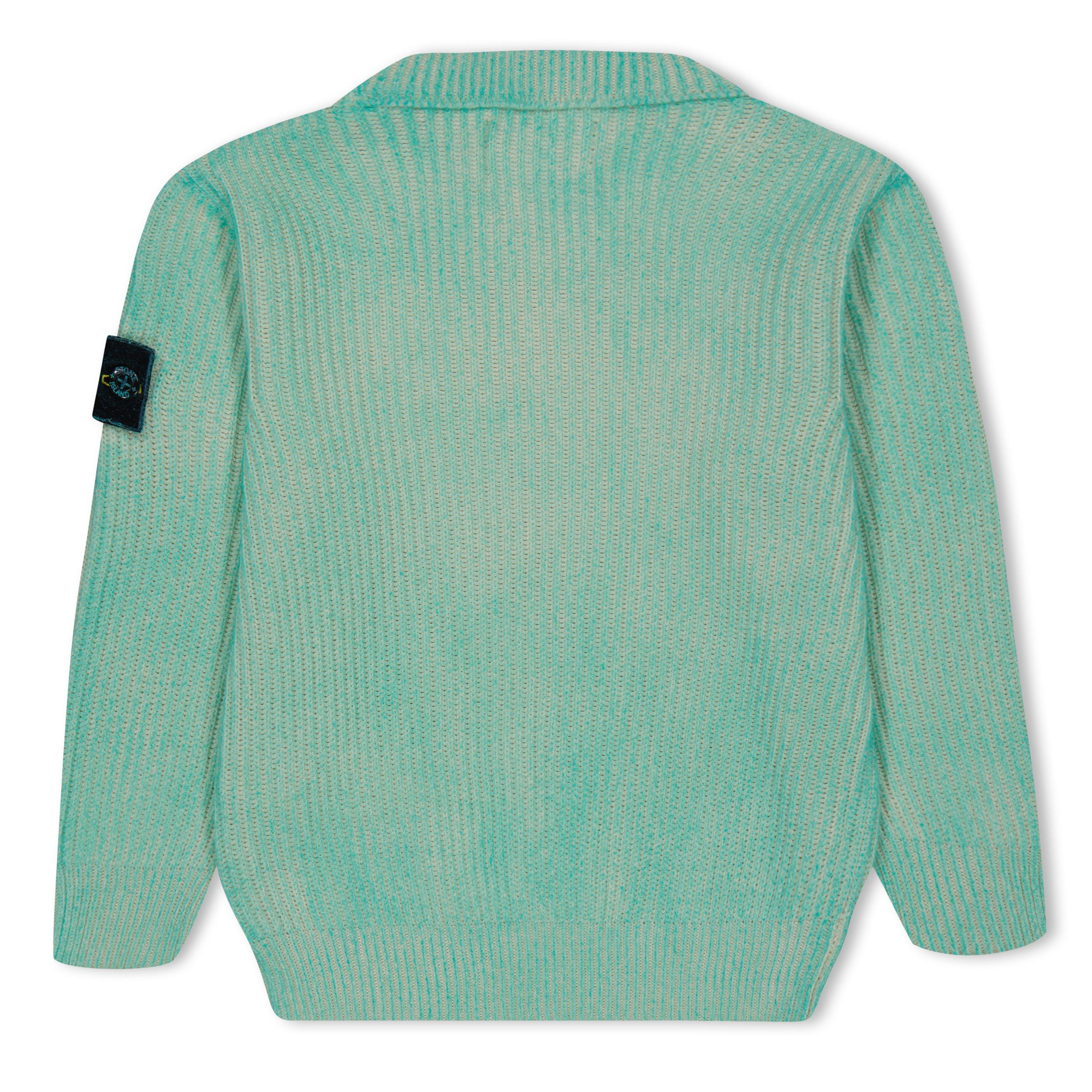Lt Green V0052 - Stone Island - Junior Crewneck Knitwear Dust Colour Process - 2