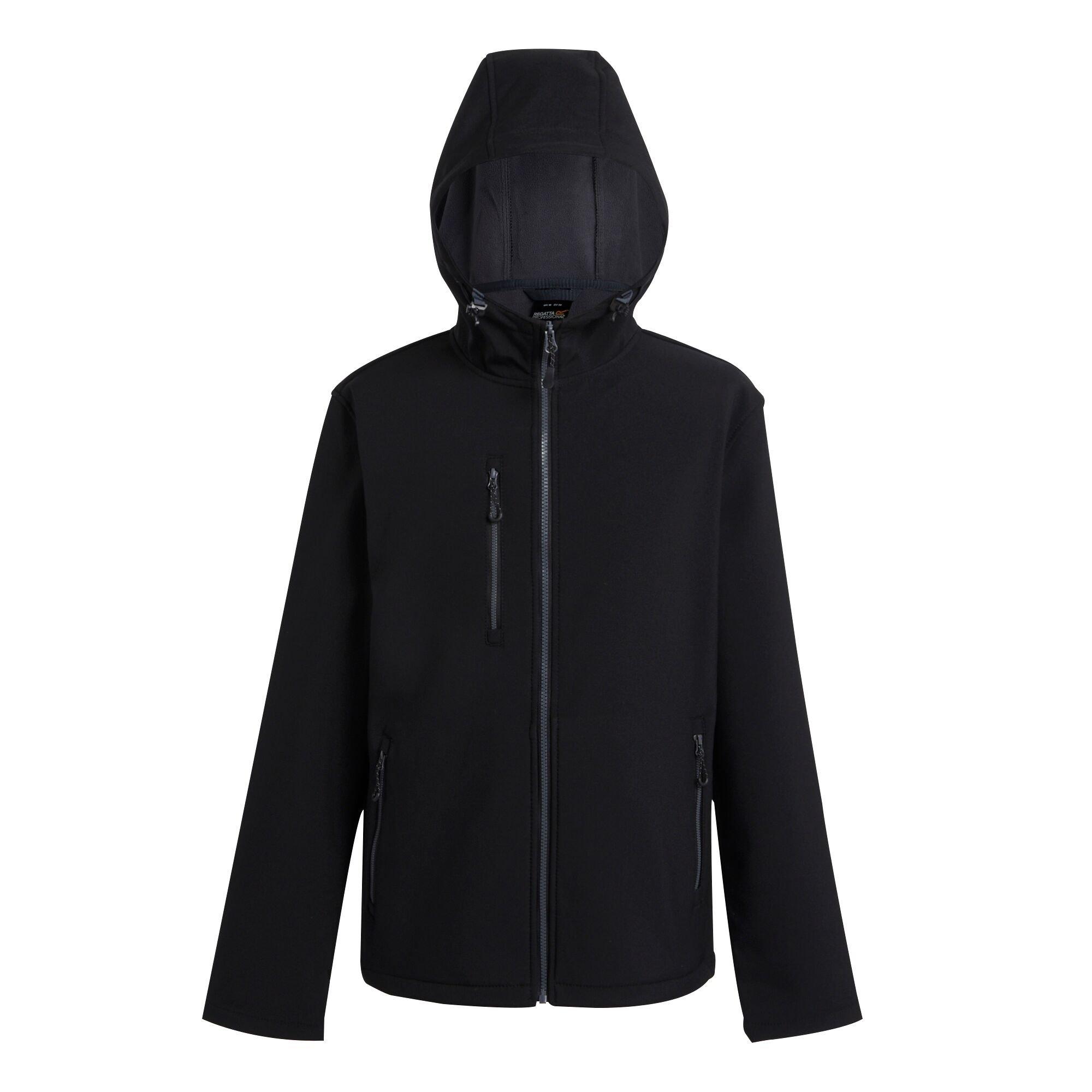 Black Seal Grey - Regatta - Mens Navigate 2 Layer Hooded Softshell Jacket - 8
