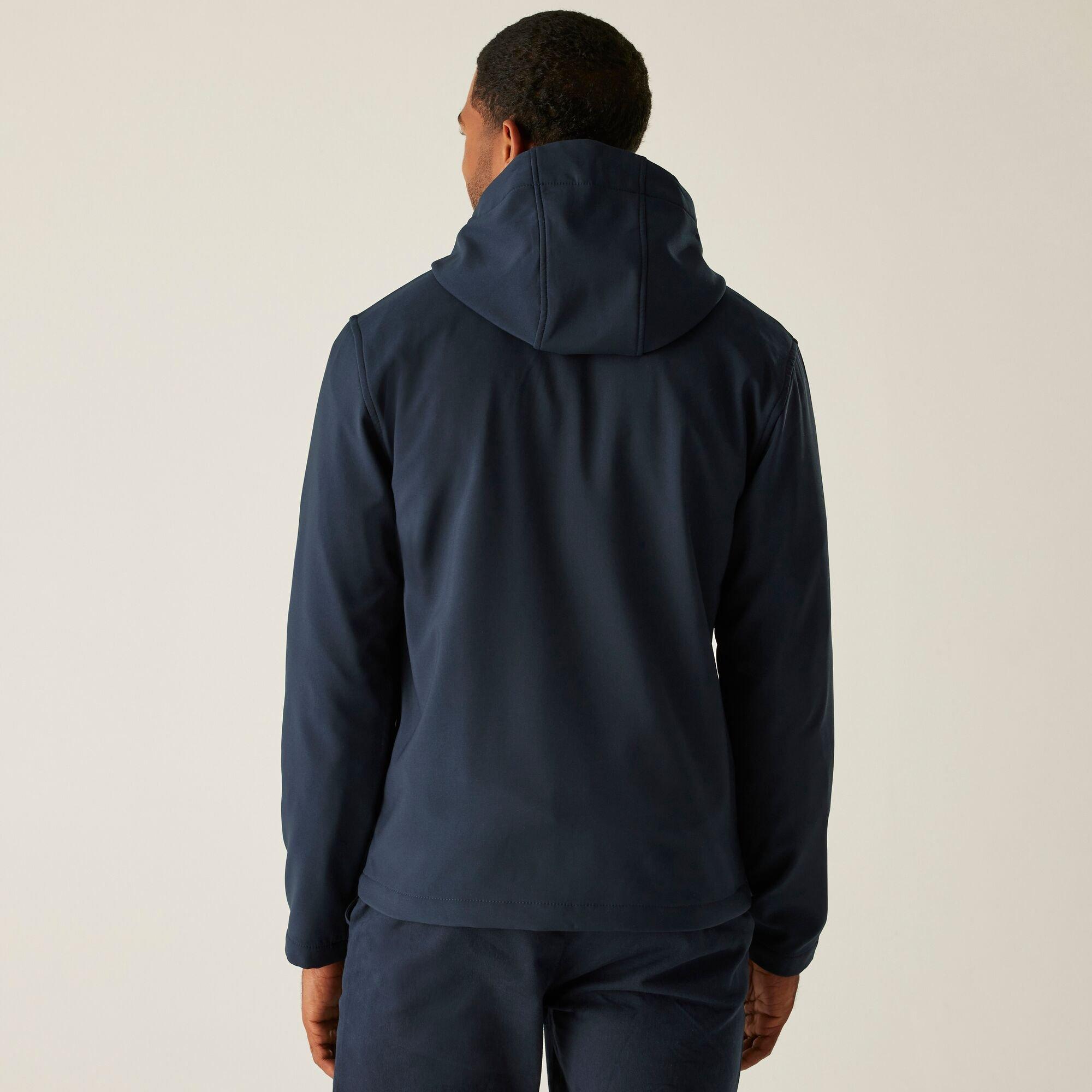 Navy Seal Grey - Regatta - Mens Navigate 2 Layer Hooded Softshell Jacket - 2