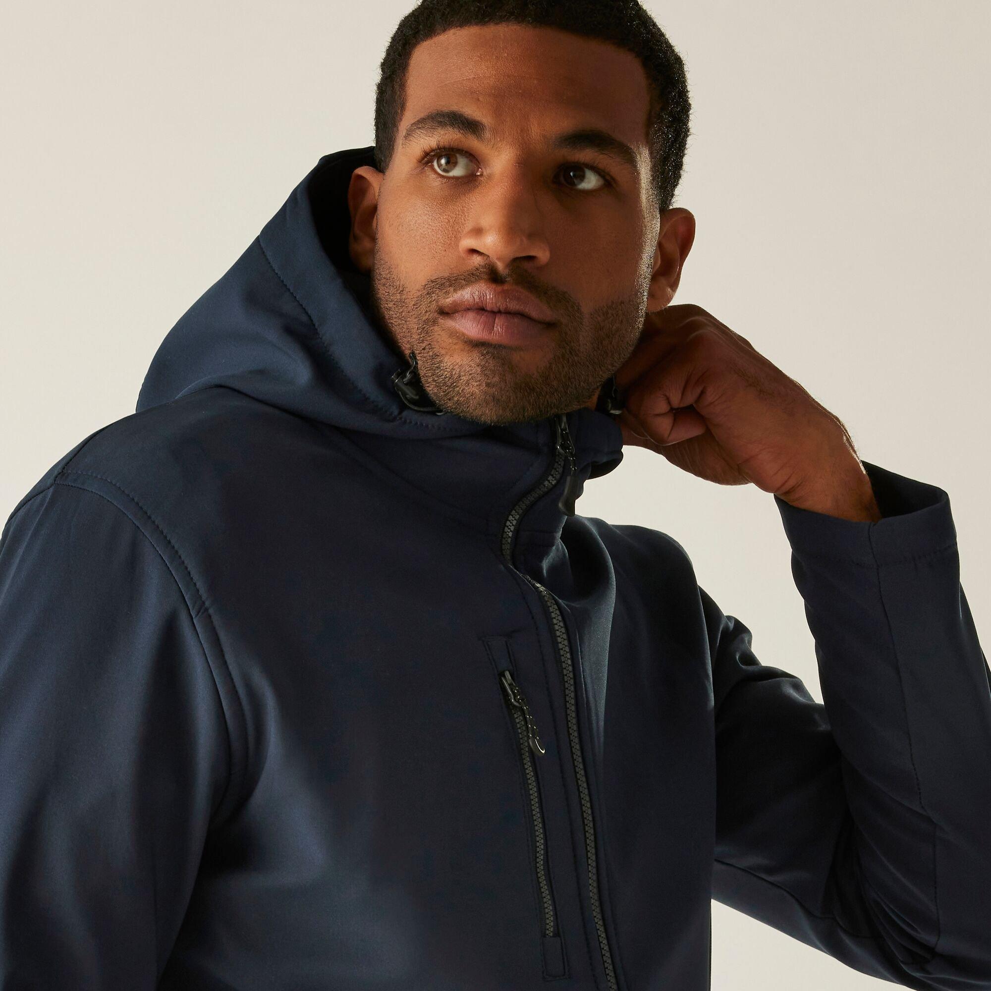 Navy Seal Grey - Regatta - Mens Navigate 2 Layer Hooded Softshell Jacket - 6