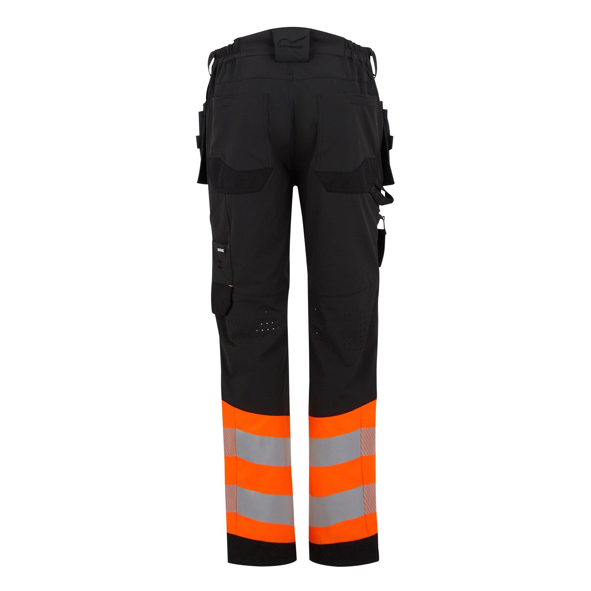 Black/Orange - Regatta - Mens Hi-Vis X-Pro Stretch Holster Trousers - Clas - 11