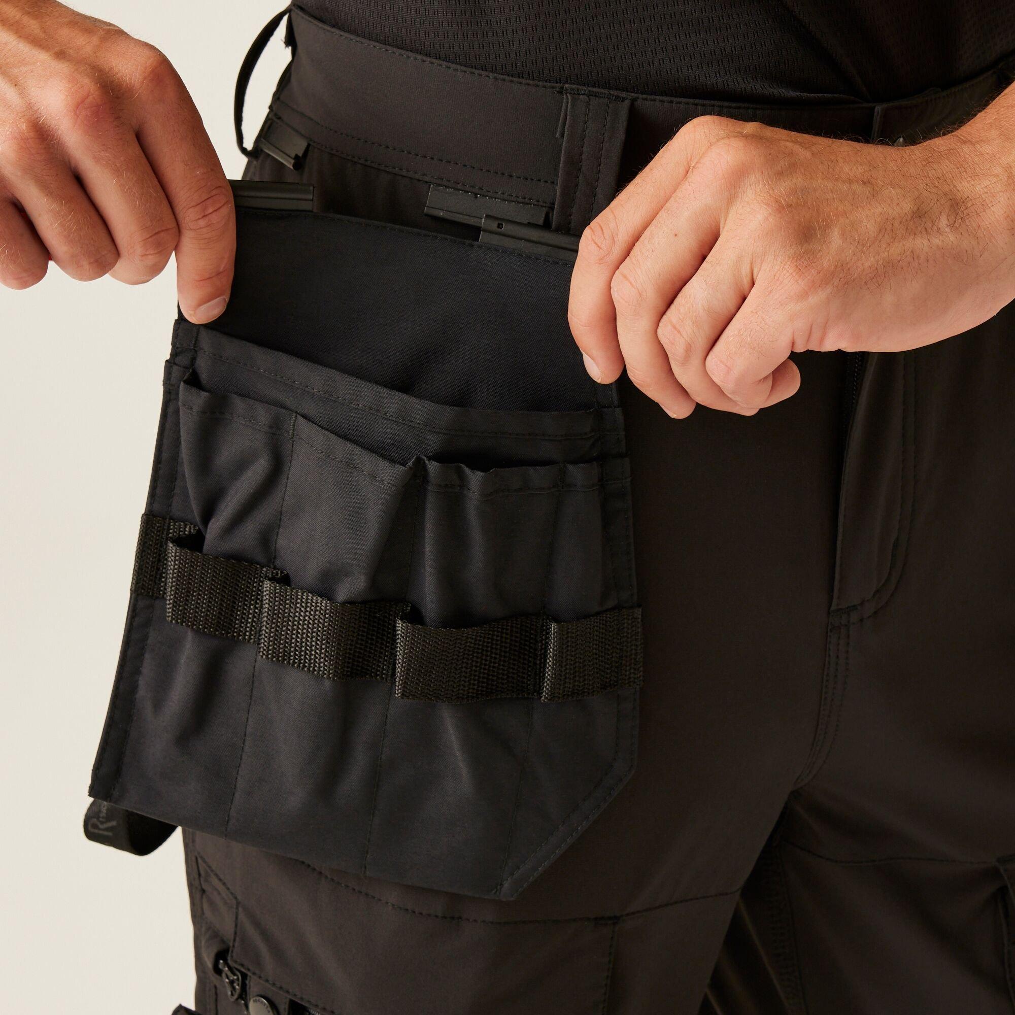 Black/Orange - Regatta - Mens Hi-Vis X-Pro Stretch Holster Trousers - Clas - 5