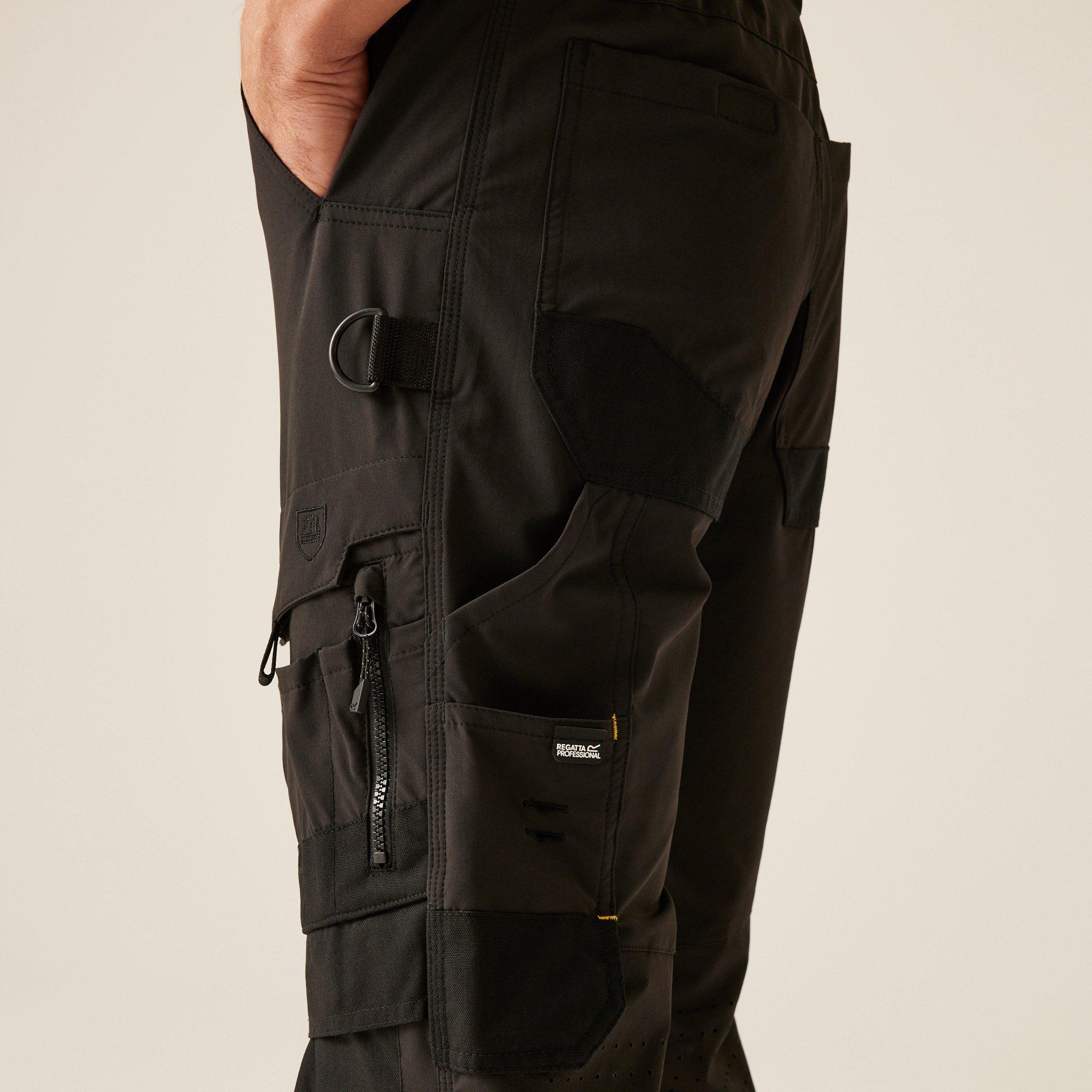 Black/Orange - Regatta - Mens Hi-Vis X-Pro Stretch Holster Trousers - Clas - 7