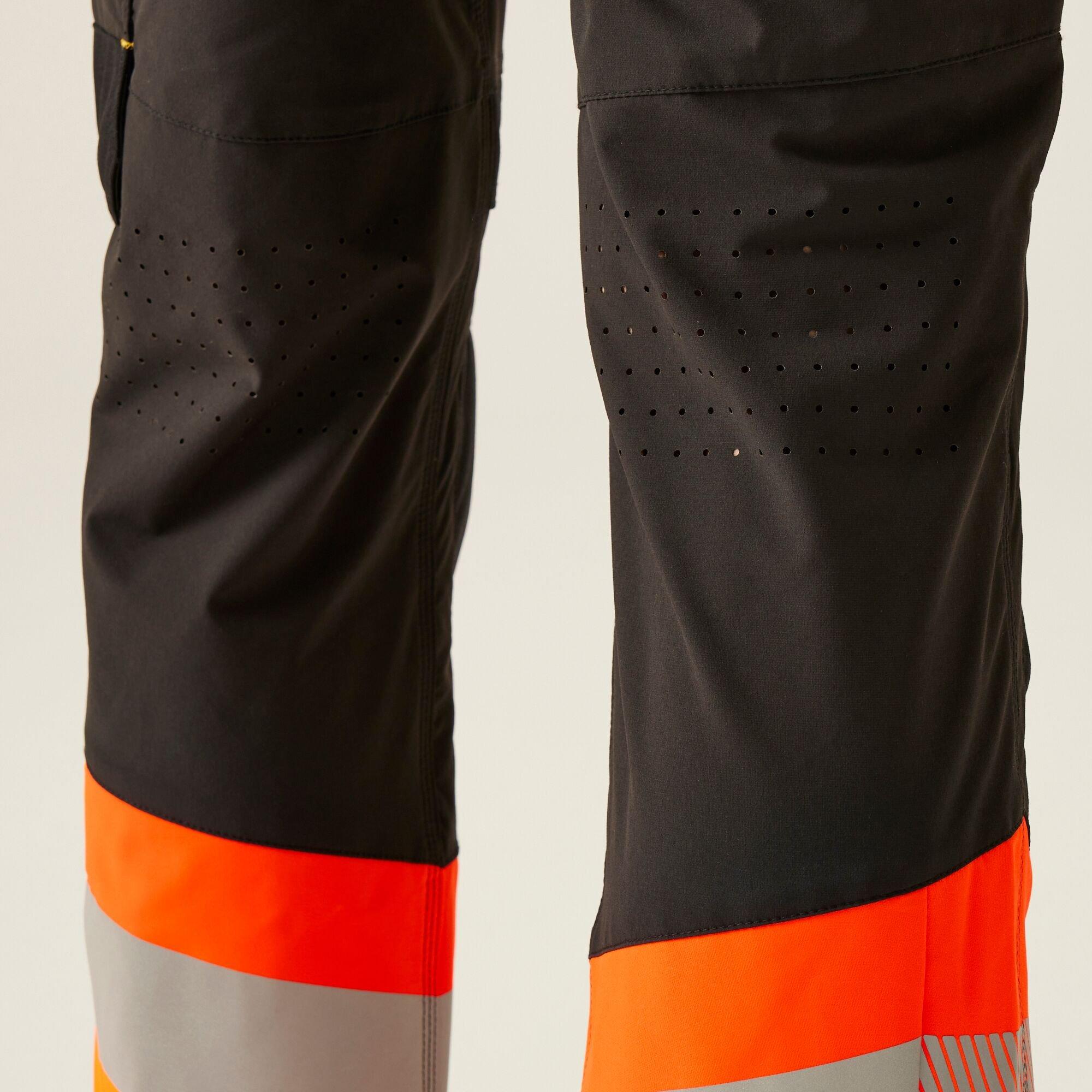 Black/Orange - Regatta - Mens Hi-Vis X-Pro Stretch Holster Trousers - Clas - 9