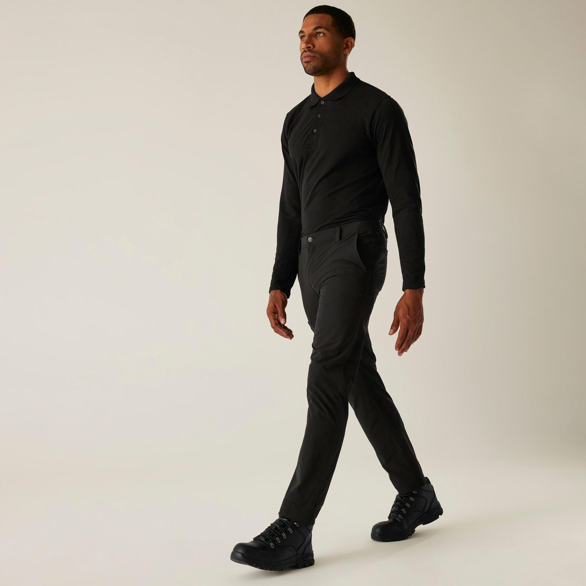 Black - Regatta - Mens Pro Action Stretch Trousers - 3