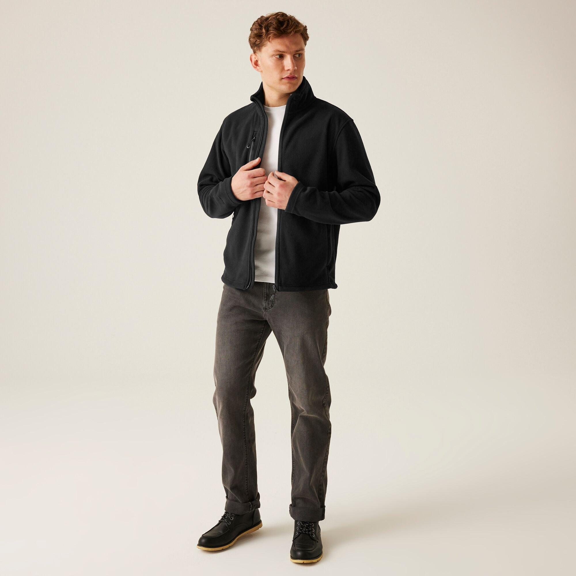 Black - Regatta - Mens Full Zip Recycled Fleece Jacket - 3