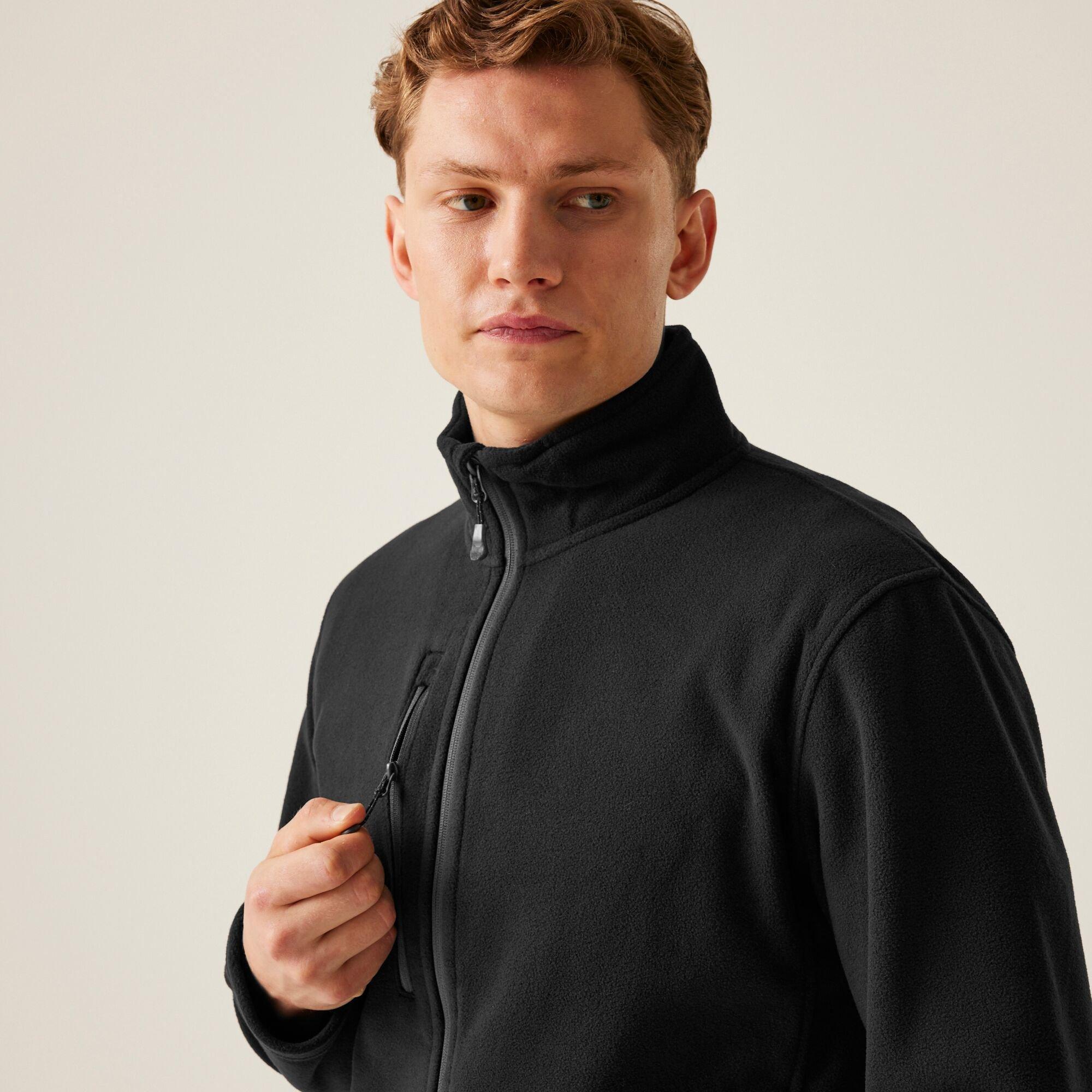Black - Regatta - Mens Full Zip Recycled Fleece Jacket - 4