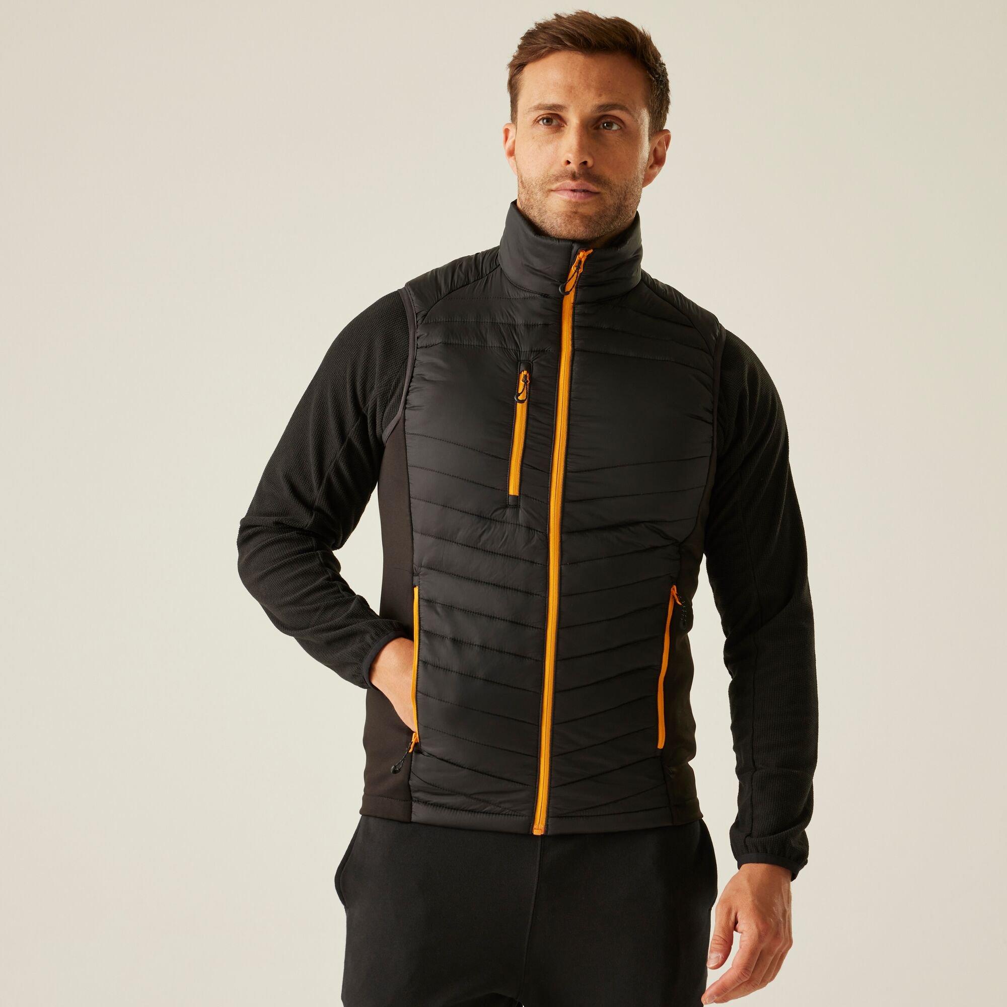 Regatta Men's Navigate Hybrid Bodywarmer - Black Orange Po - 3XL