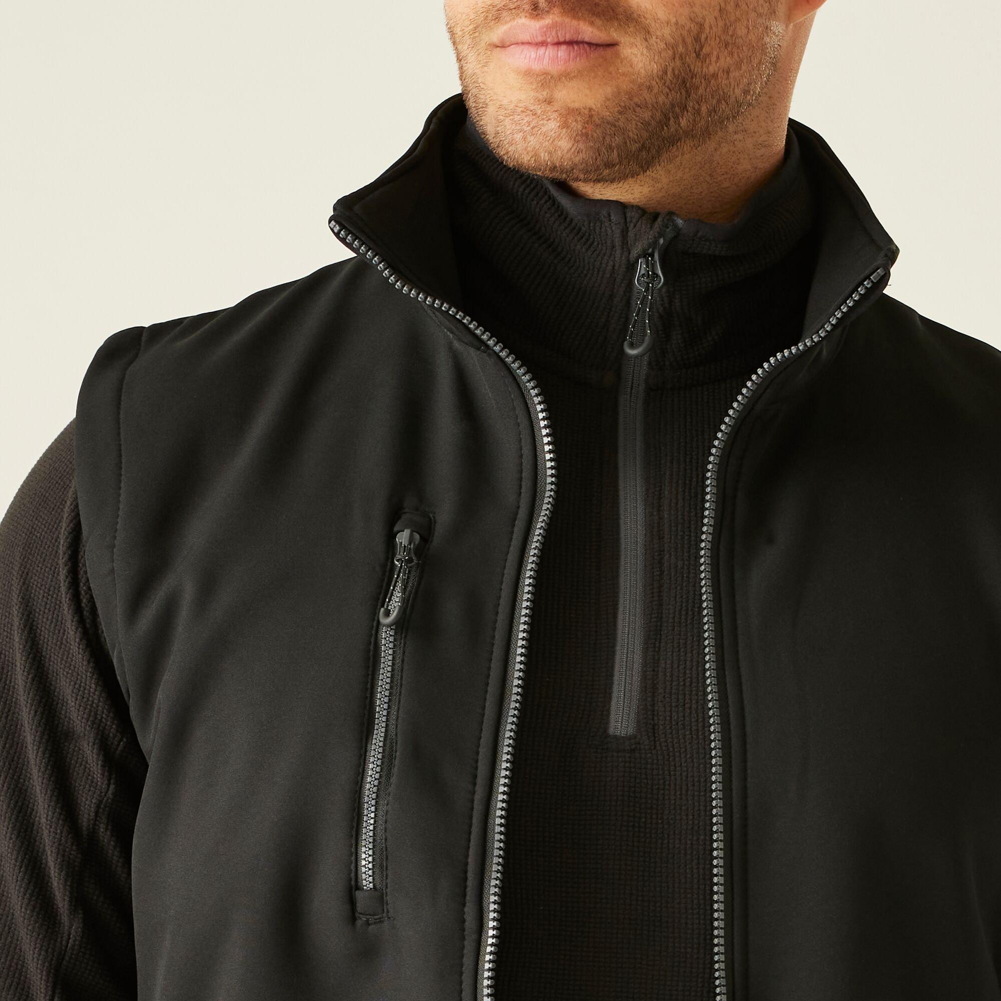 Black Seal Grey - Regatta - Mens Navigate 2 Layer Softshell Bodywarmer - 4