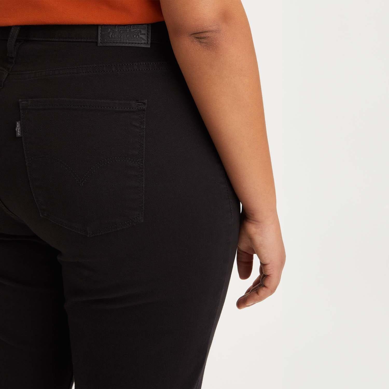 Black - Levis - 724 Plus High Rise Straight Jeans - 4