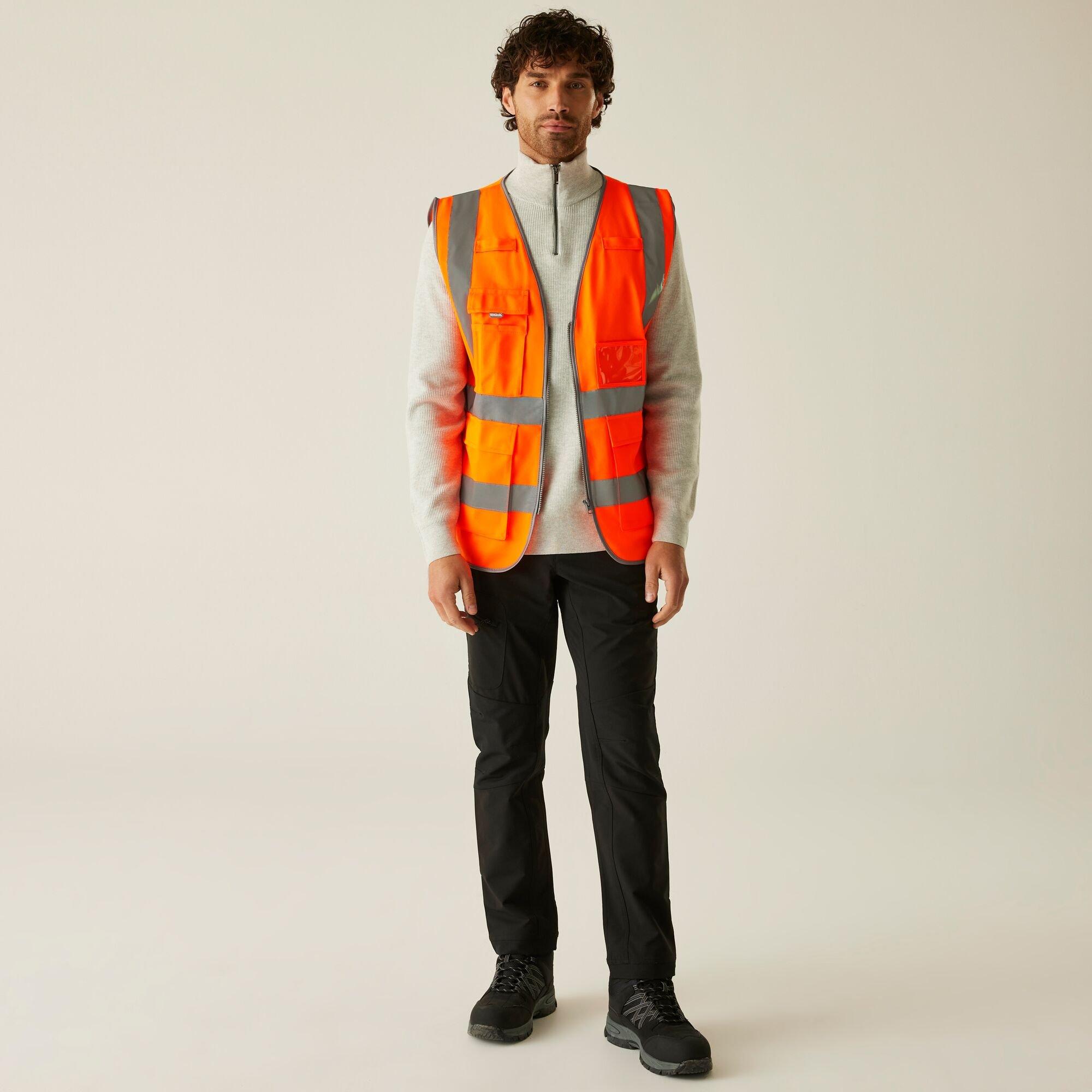 Orange - Regatta - Mens Pro HI-VIS Executive Vest - 3