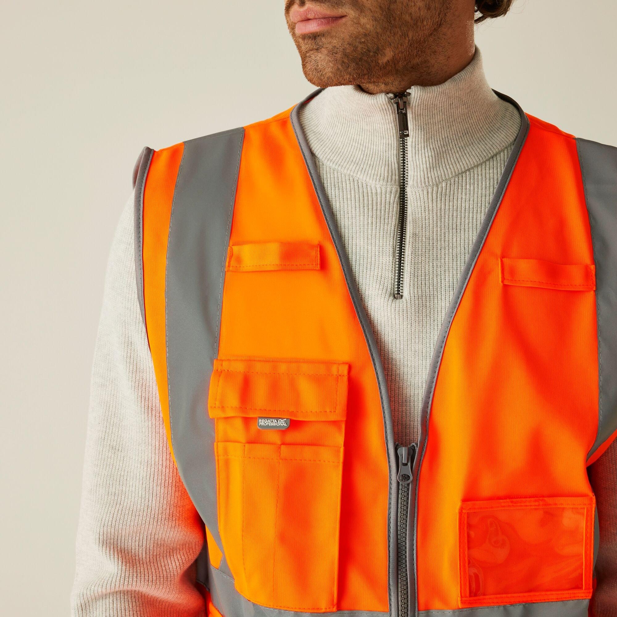 Orange - Regatta - Mens Pro HI-VIS Executive Vest - 4