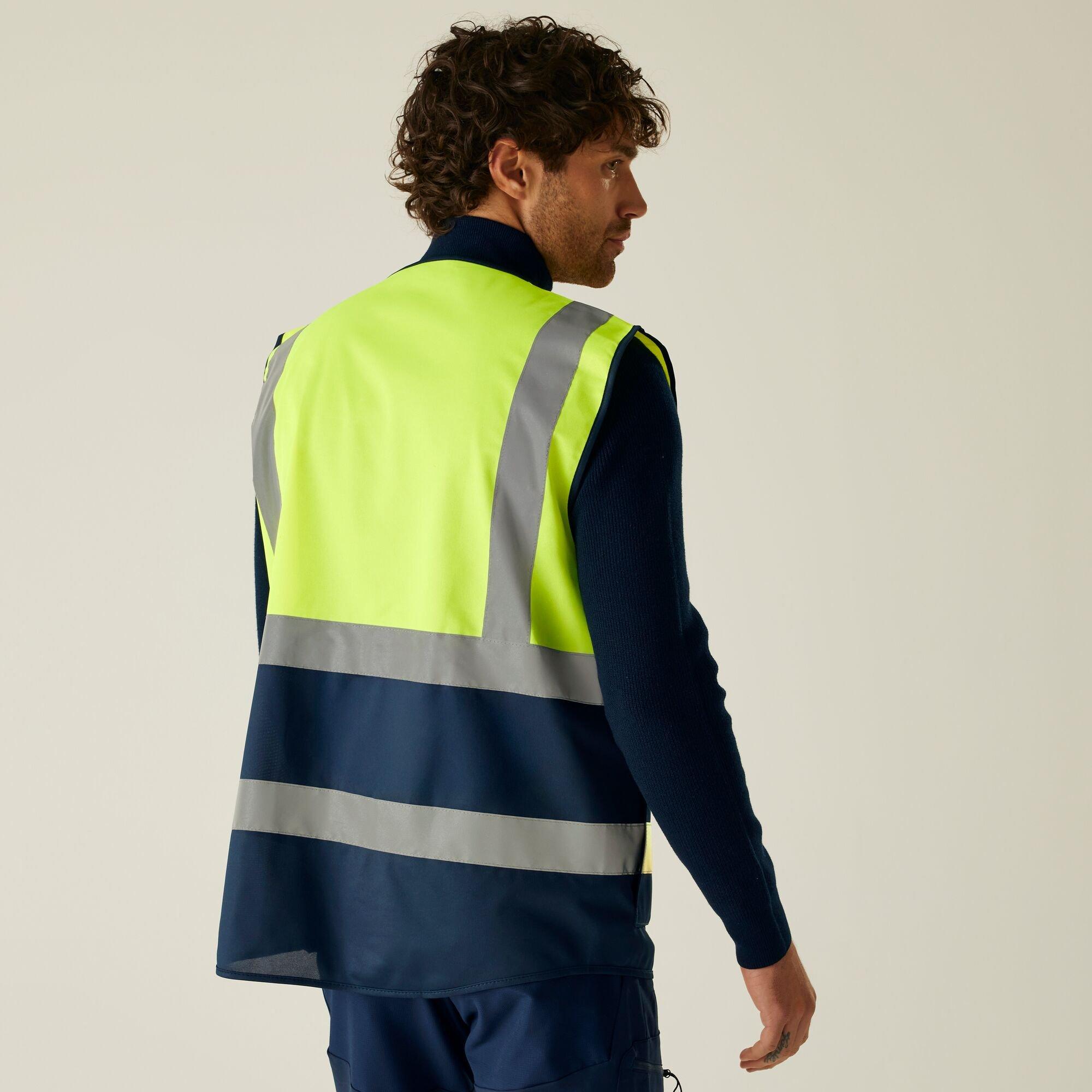 Yellow/Navy - Regatta - Mens Pro HI-VIS Executive Vest - 2