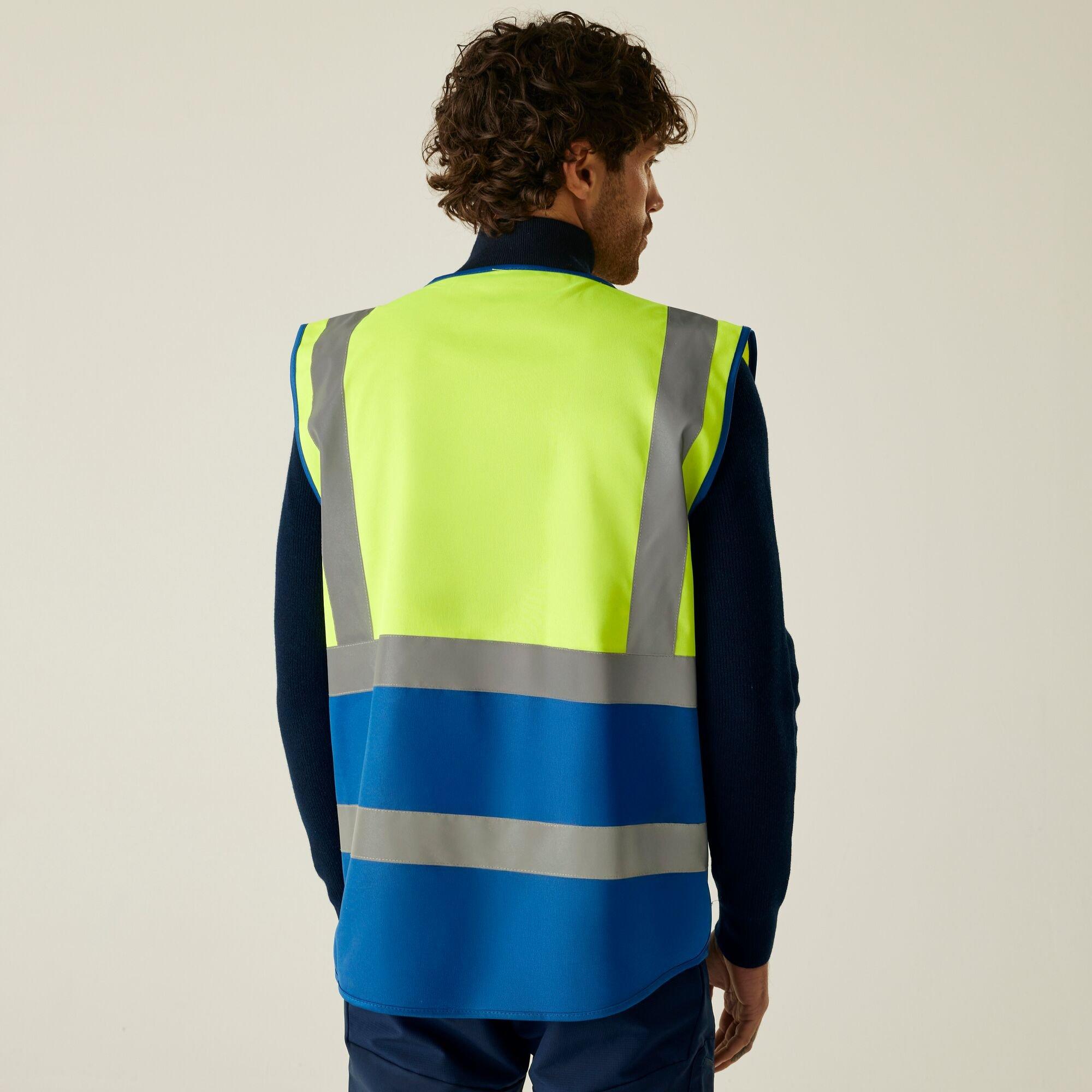 Yellow Royal Bl - Regatta - Mens Pro HI-VIS Executive Vest - 2