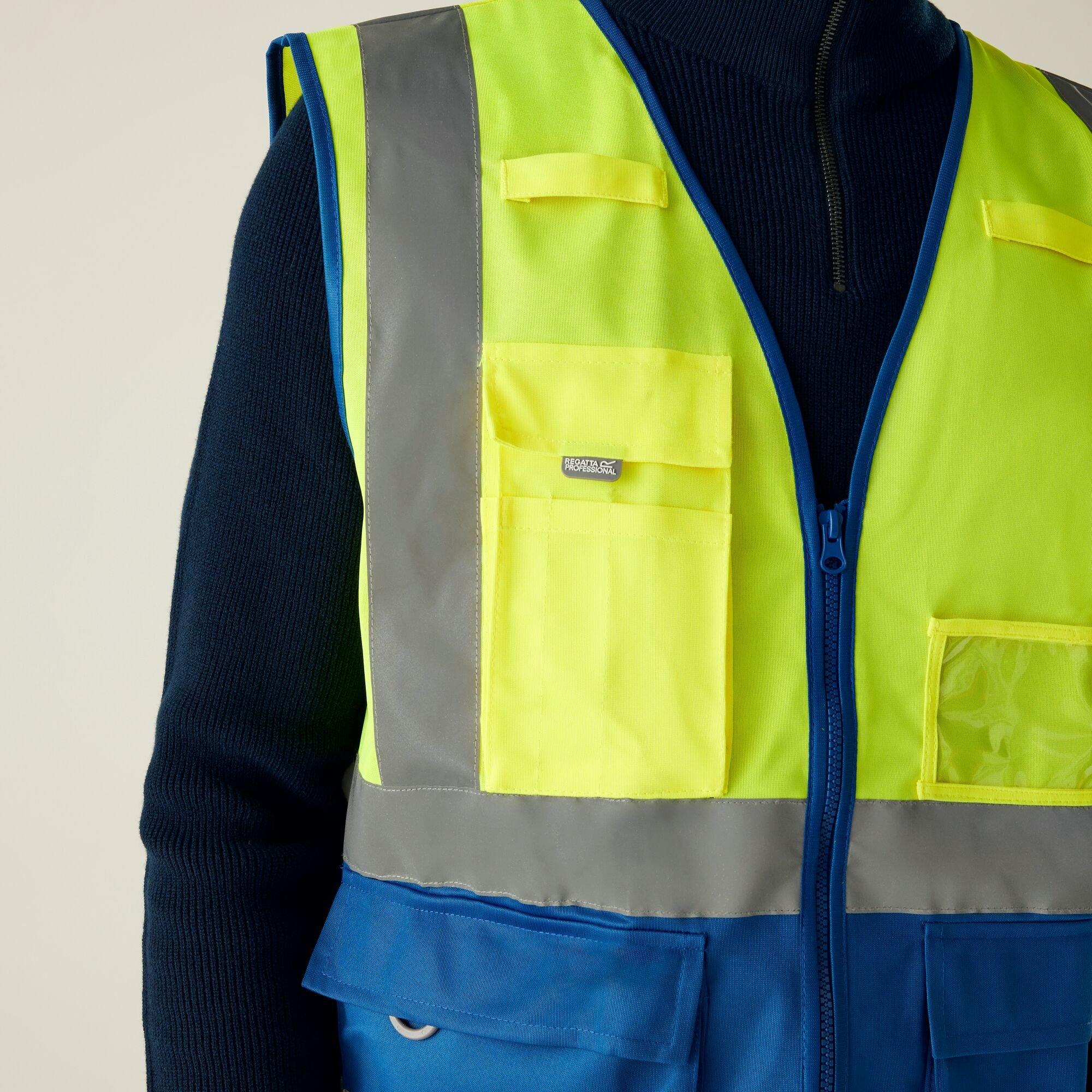 Yellow Royal Bl - Regatta - Mens Pro HI-VIS Executive Vest - 4
