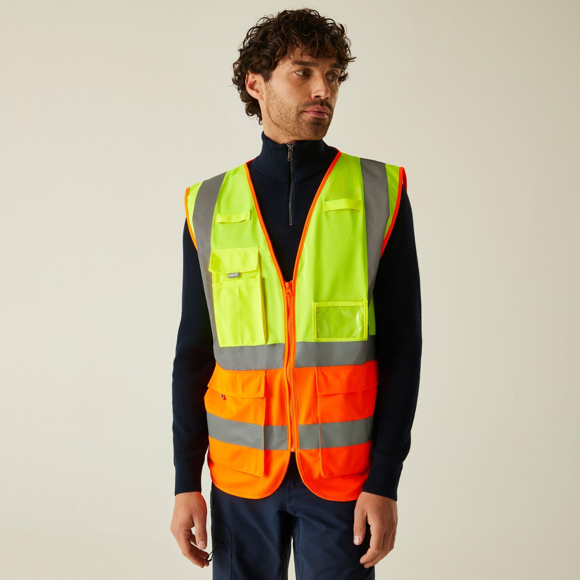 Regatta Men's Pro Hi-Vis Executive Vest - Yellow/Orange - 3XL