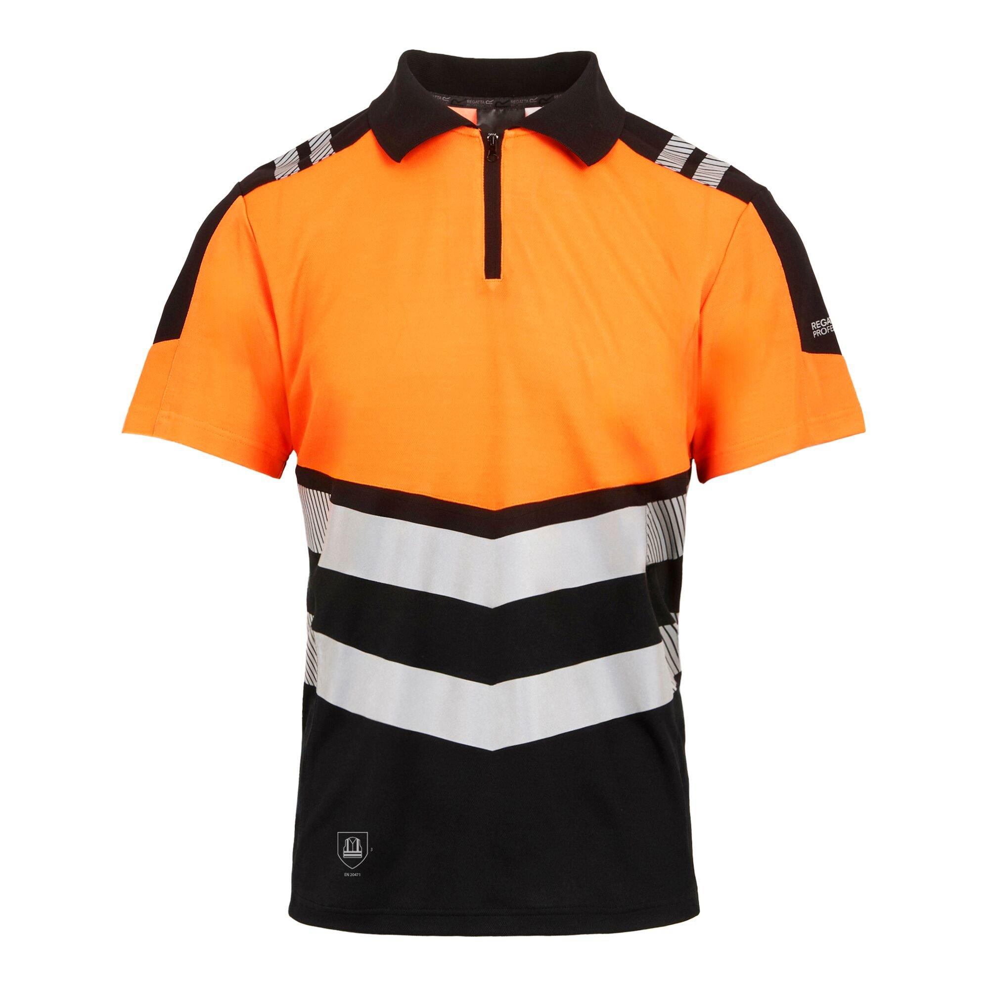 Black/Orange - Regatta - Mens Hi-Vis X-Pro Polo - Class 1 - 5