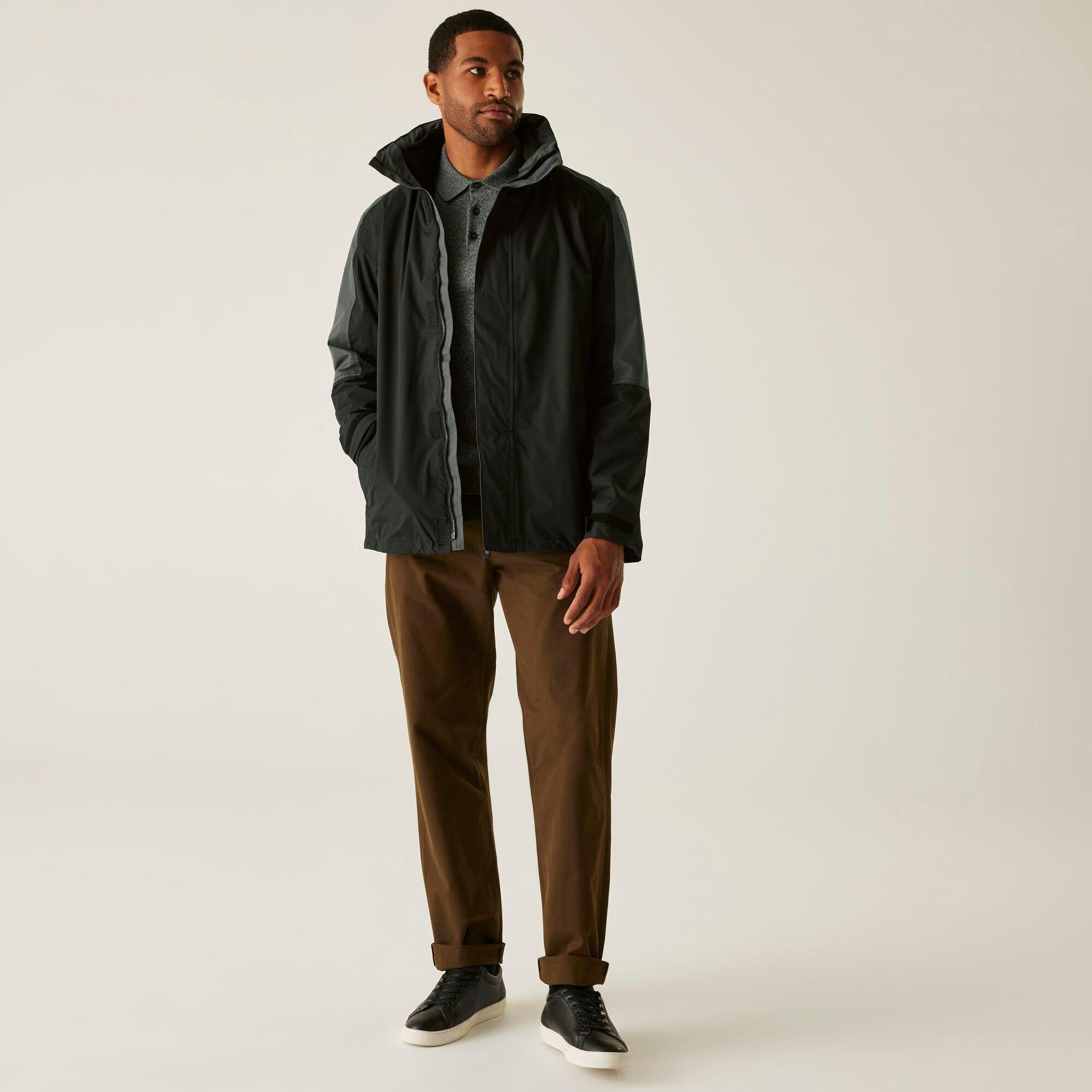 Black Seal Grey - Regatta - Defender III Waterproof 3 In 1 Jacket - 3