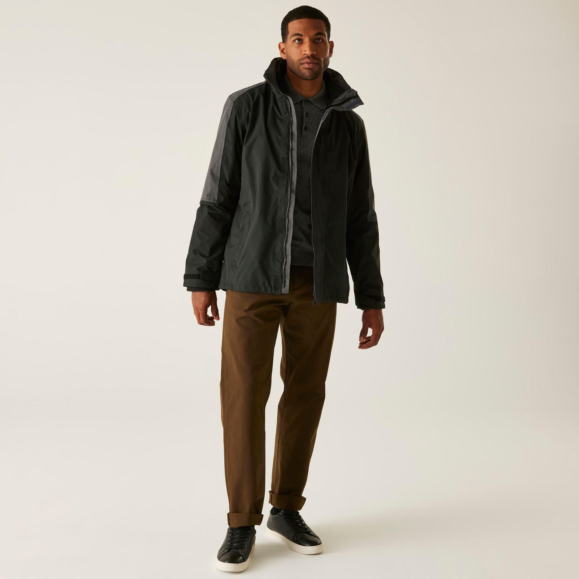 Black Seal Grey - Regatta - Defender III Waterproof 3 In 1 Jacket - 9