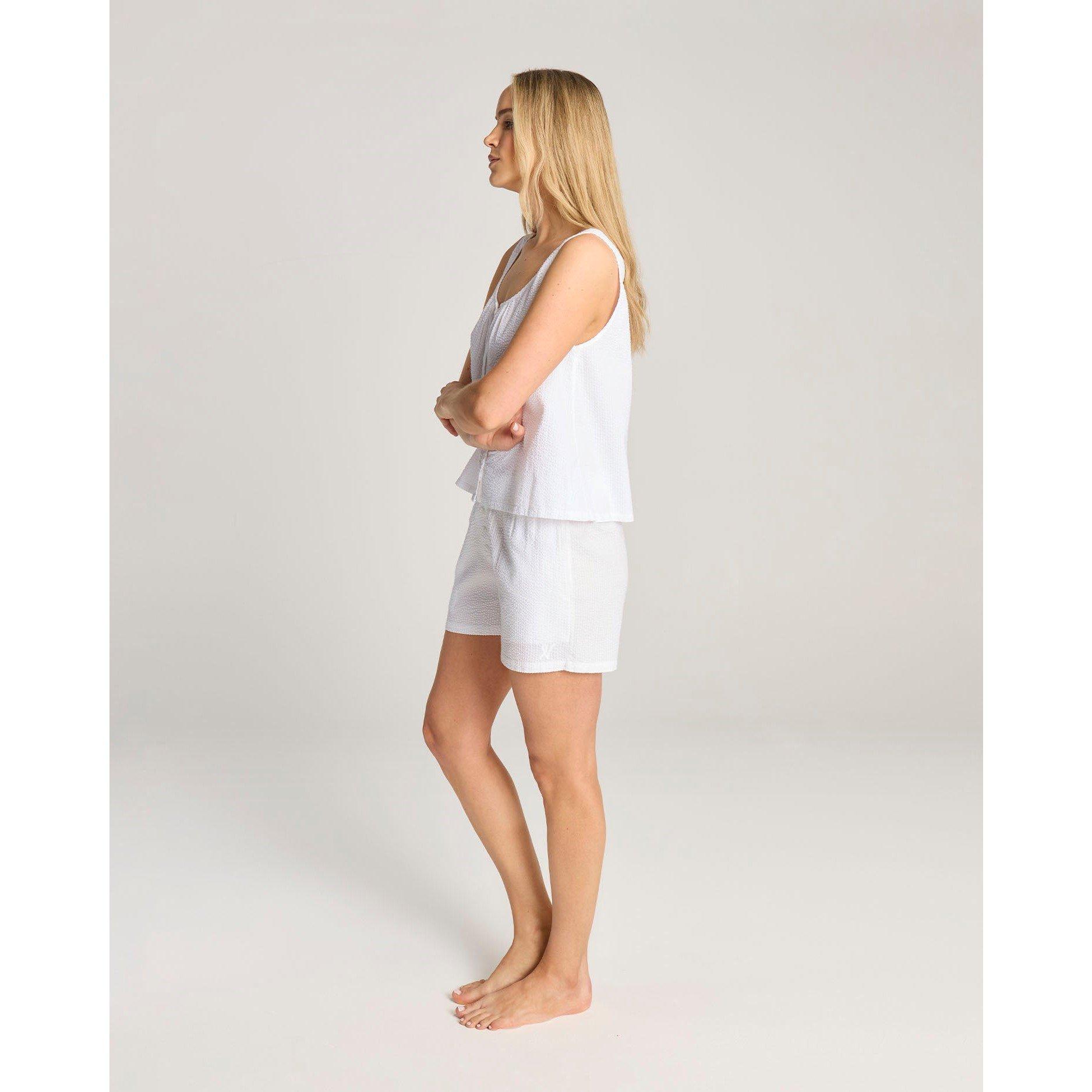 White - Nudea - Seersucker Button Boxer - 4